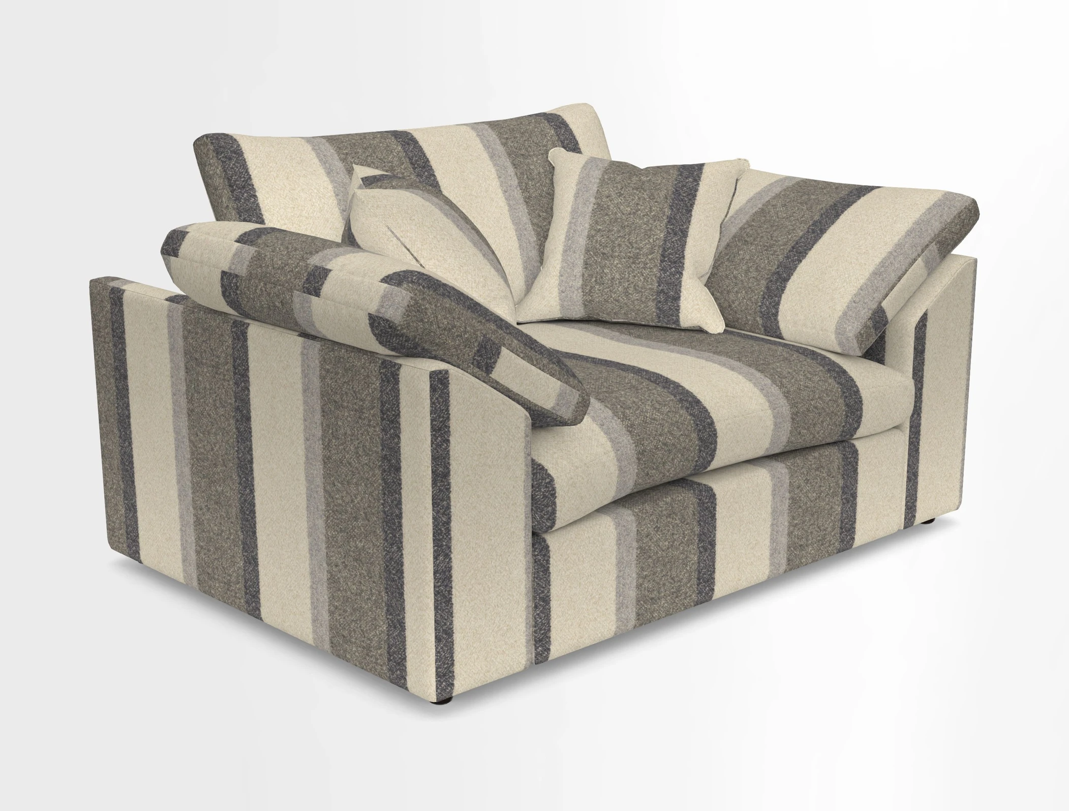 Big Softie Sloped Arm Snuggler in Two Tone Plain Biscuit
