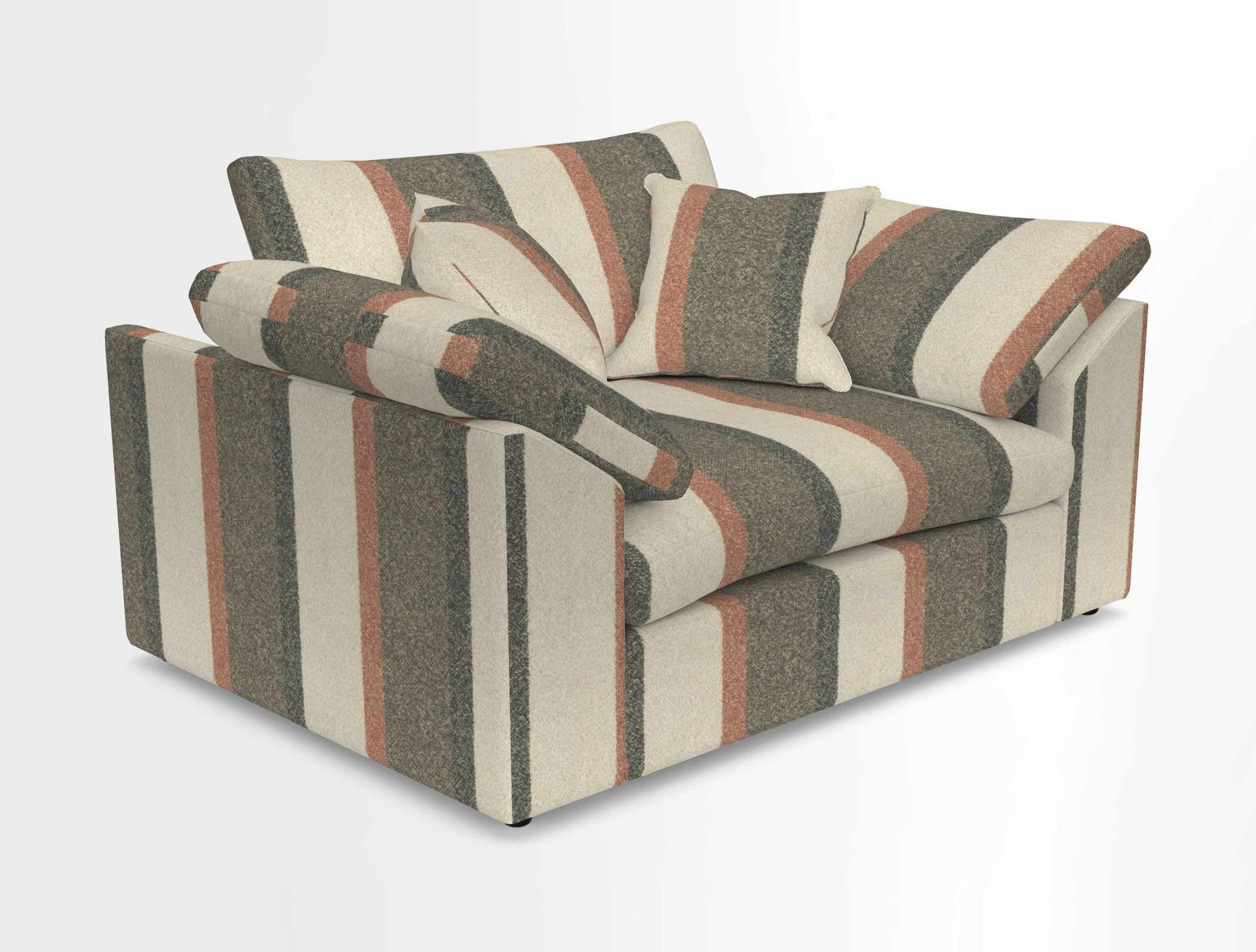 Big Softie Sloped Arm Snuggler in Two Tone Plain Biscuit