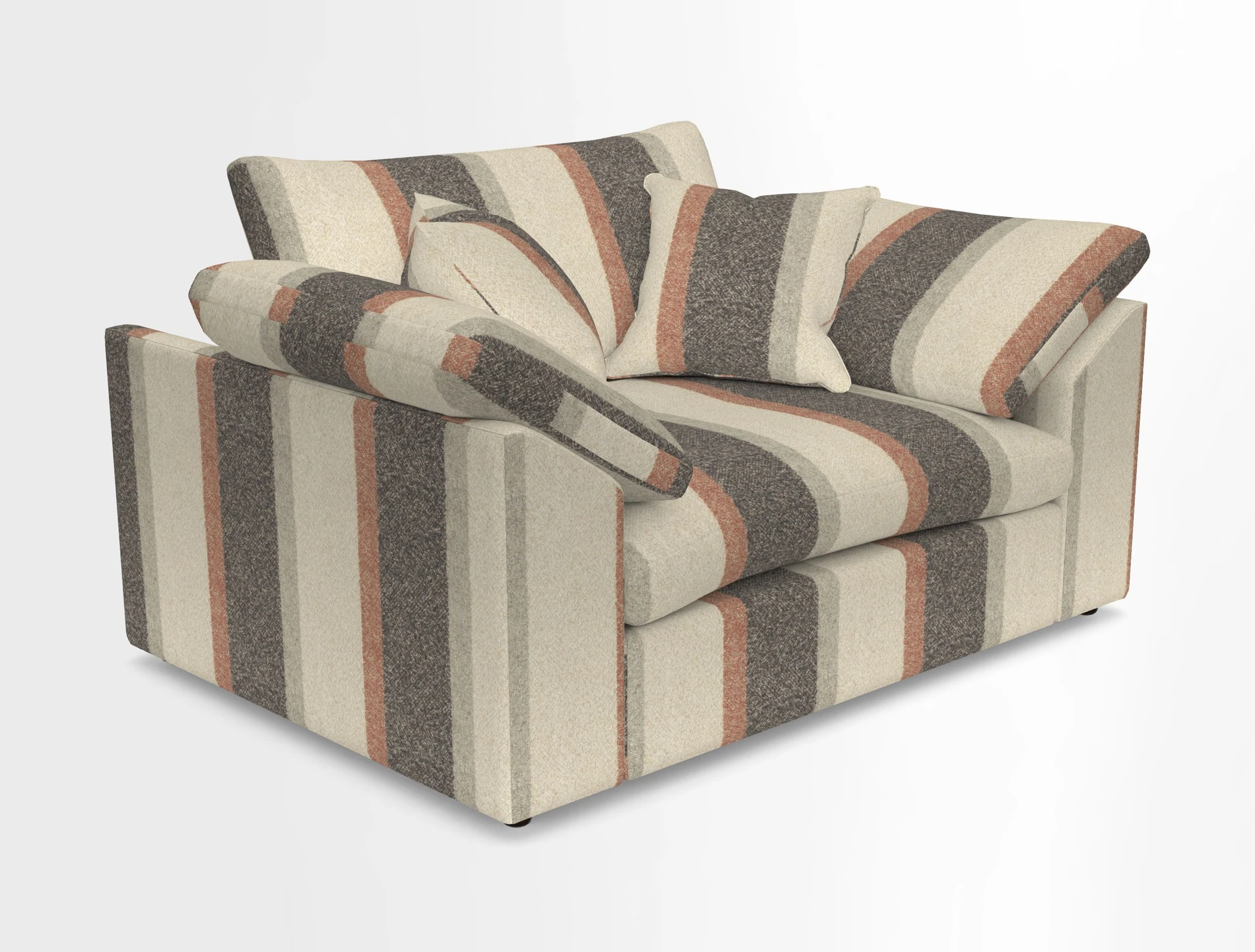 Big Softie Sloped Arm Snuggler in Two Tone Plain Biscuit