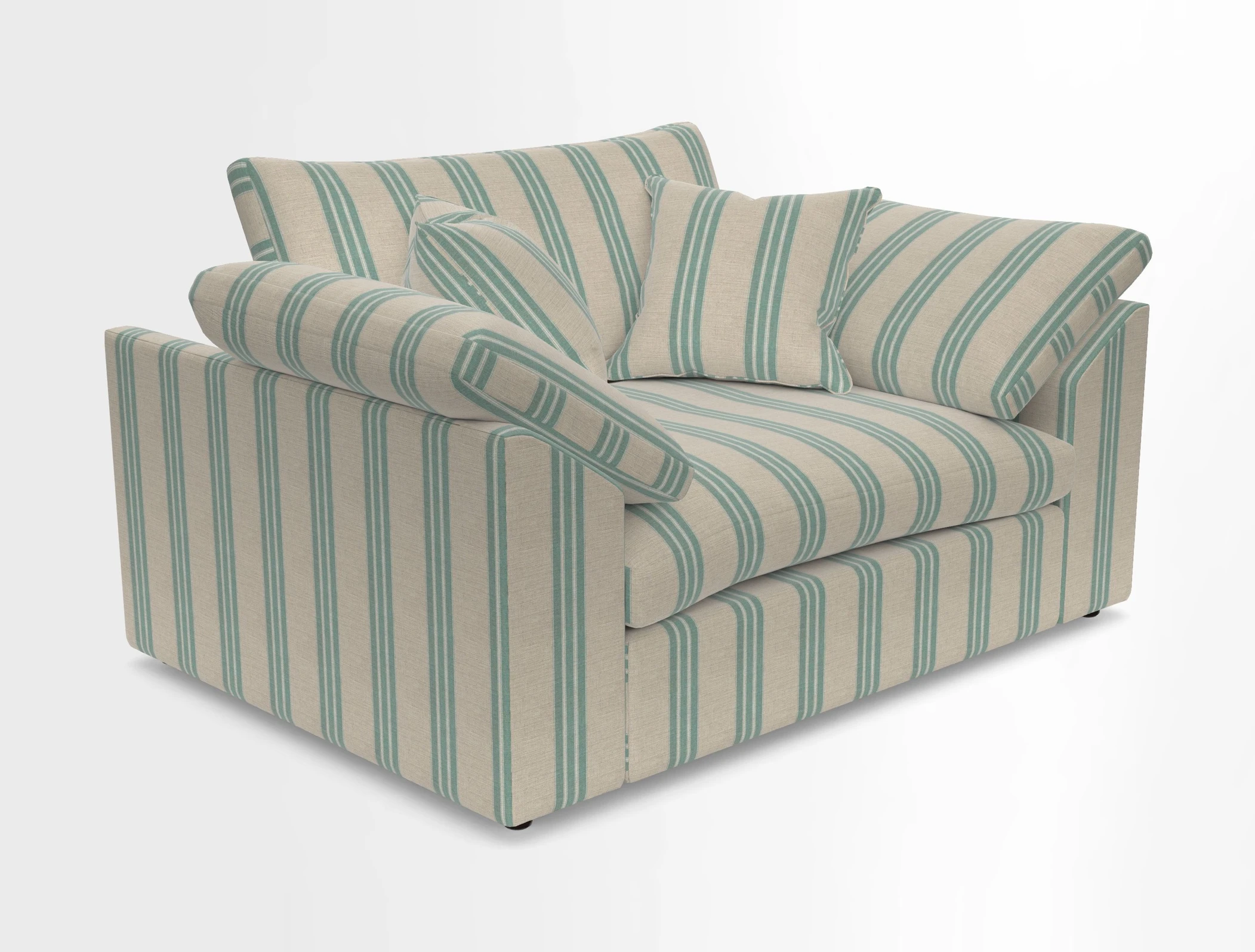 Big Softie Sloped Arm Snuggler in Two Tone Plain Biscuit