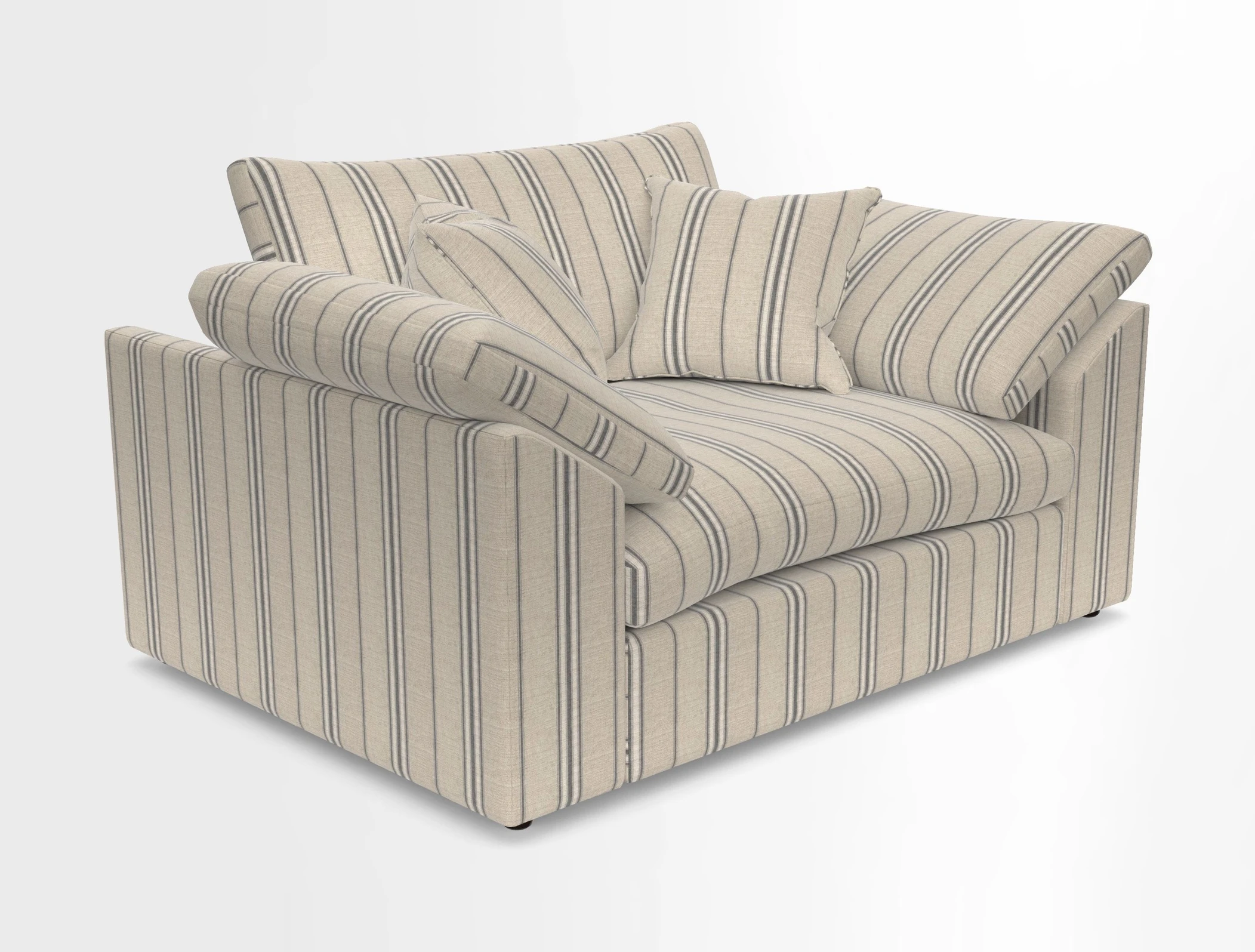 Big Softie Sloped Arm Snuggler in Two Tone Plain Biscuit