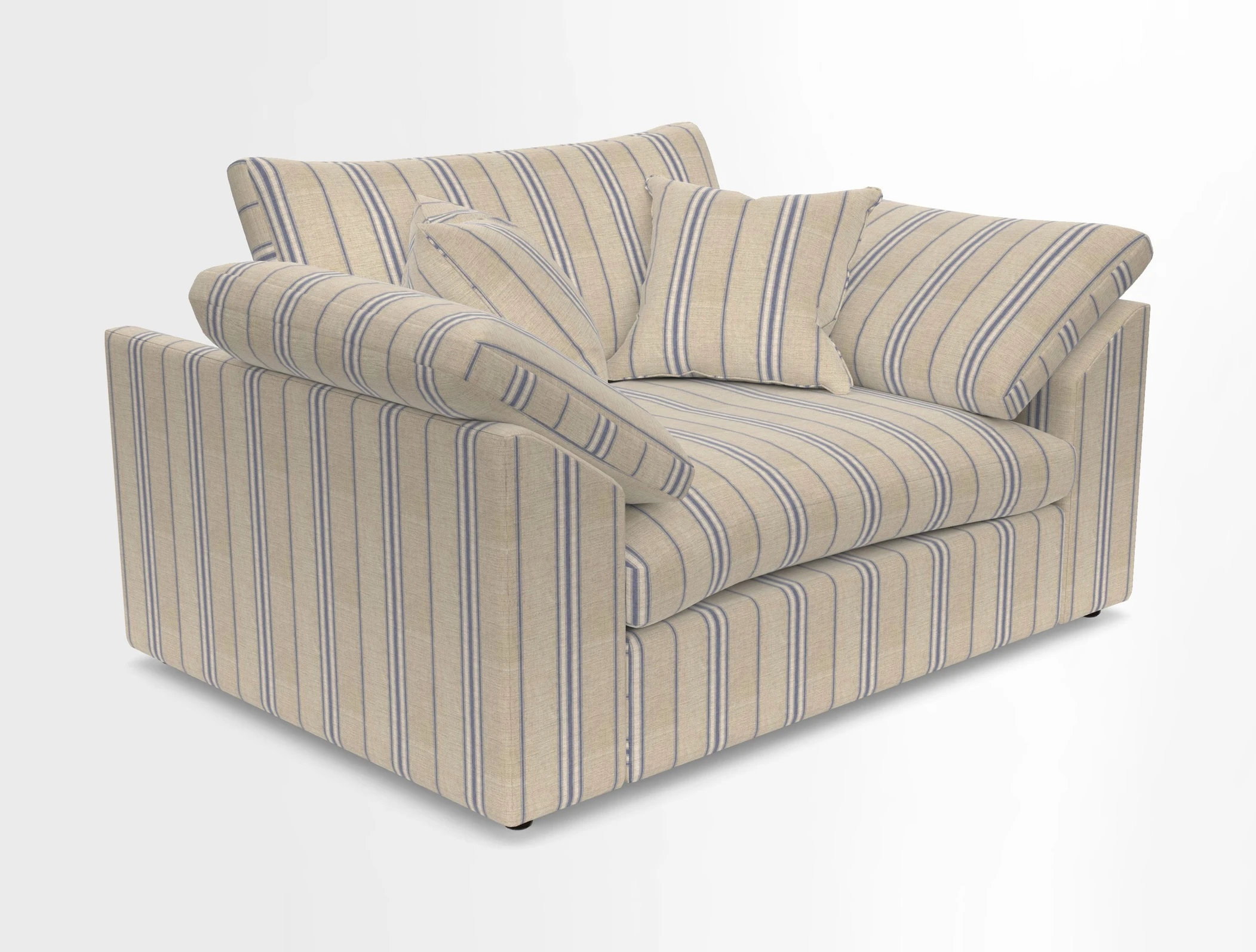 Big Softie Sloped Arm Snuggler in Two Tone Plain Biscuit