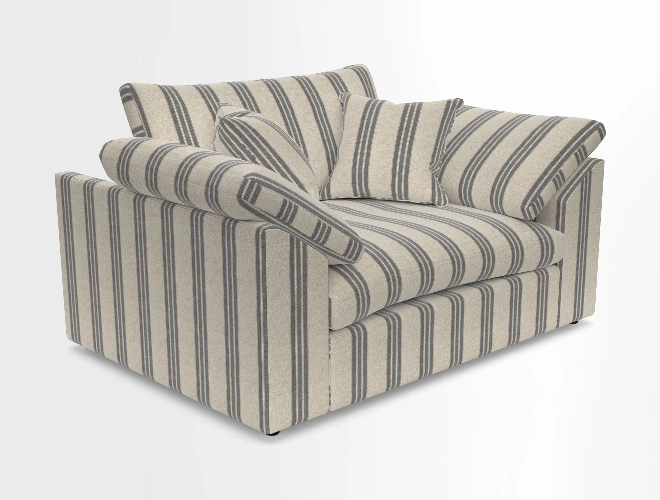 Big Softie Sloped Arm Snuggler in Two Tone Plain Biscuit