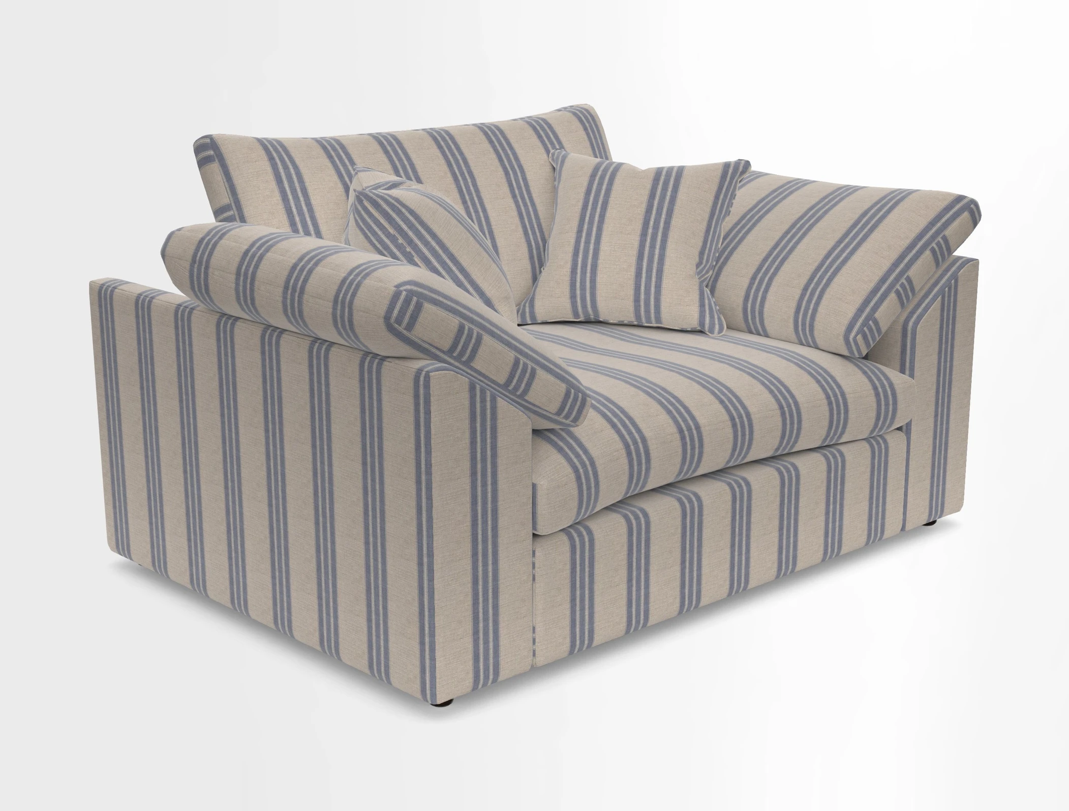 Big Softie Sloped Arm Snuggler in Two Tone Plain Biscuit