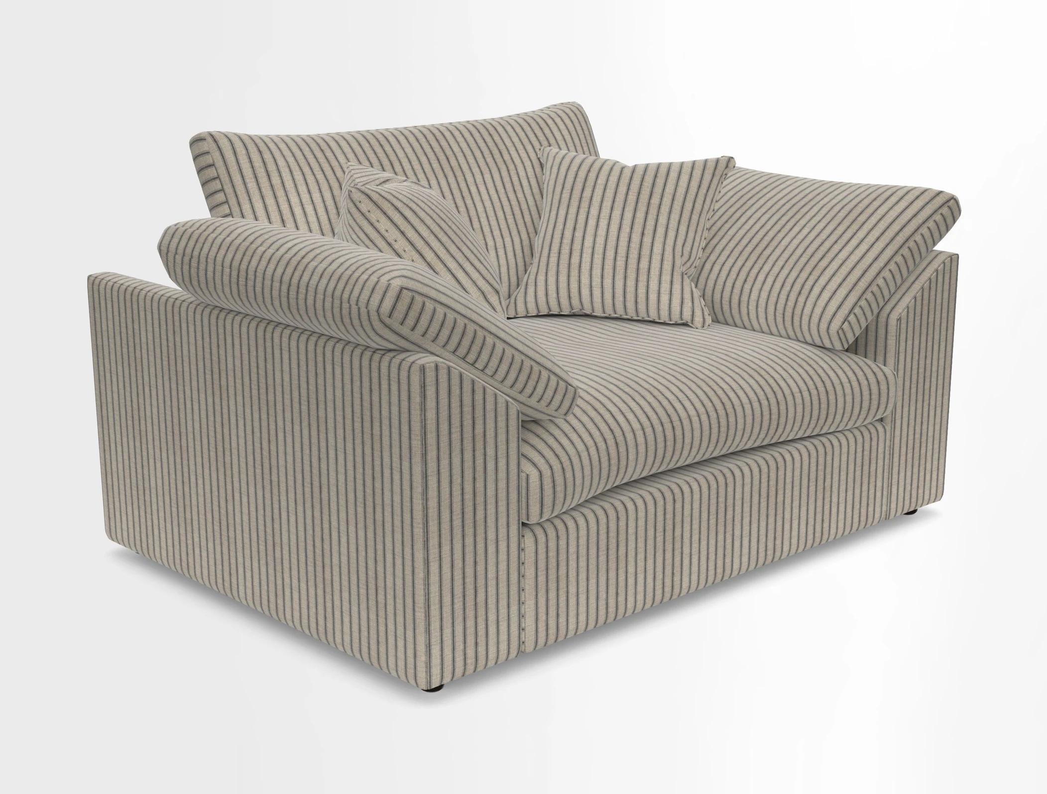 Big Softie Sloped Arm Snuggler in Two Tone Plain Biscuit