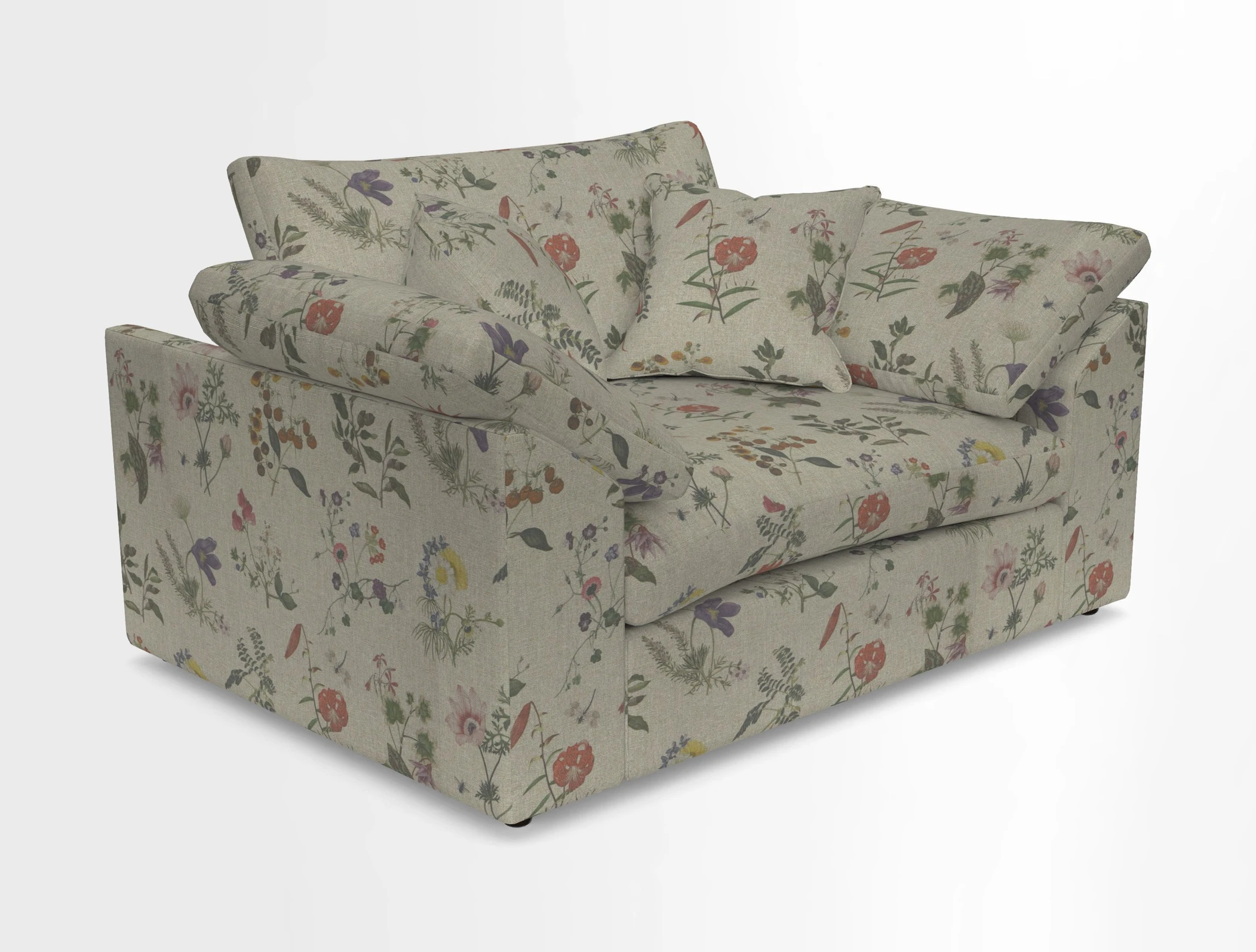 Big Softie Sloped Arm Snuggler in Two Tone Plain Biscuit