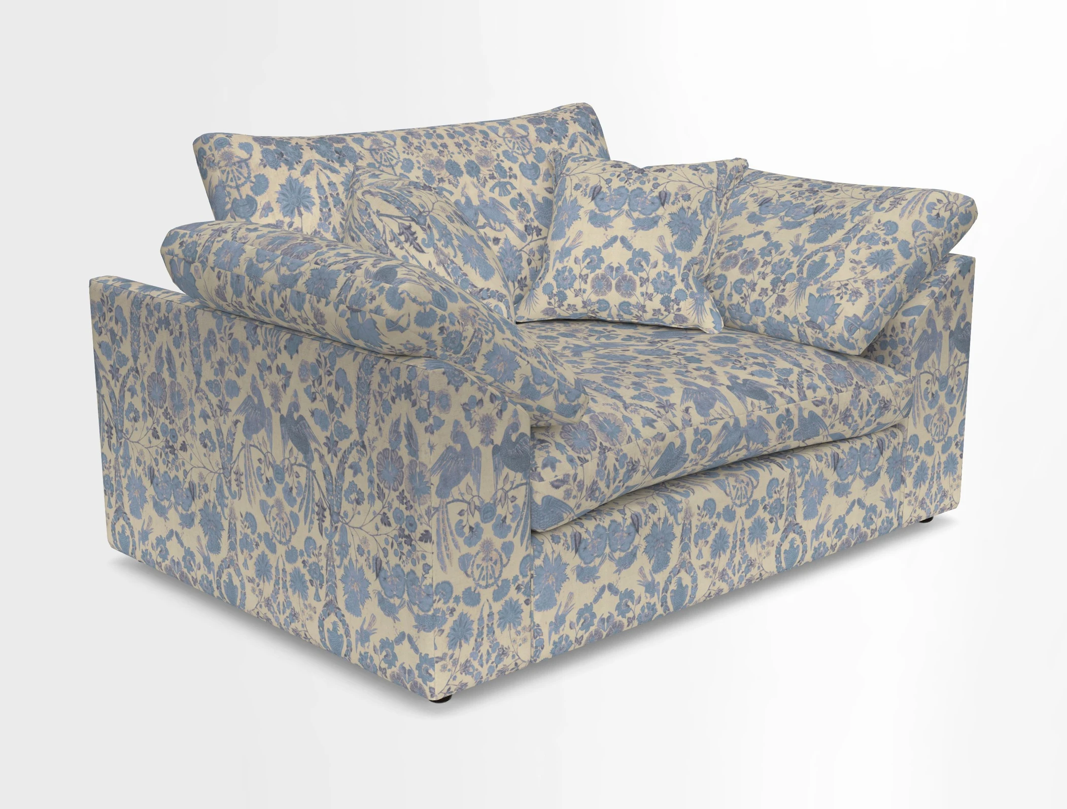 Big Softie Sloped Arm Snuggler in Two Tone Plain Biscuit