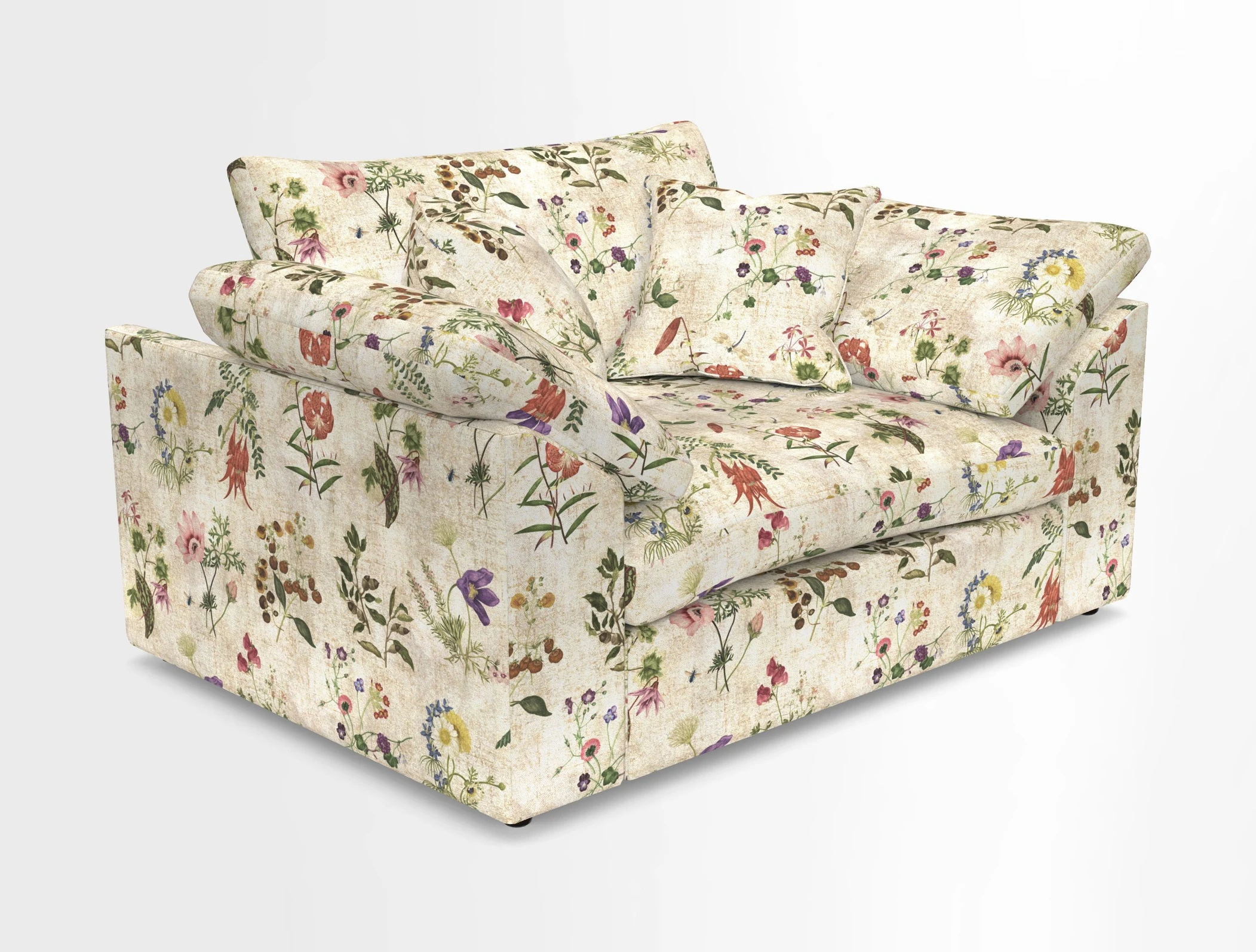 Big Softie Sloped Arm Snuggler in Two Tone Plain Biscuit