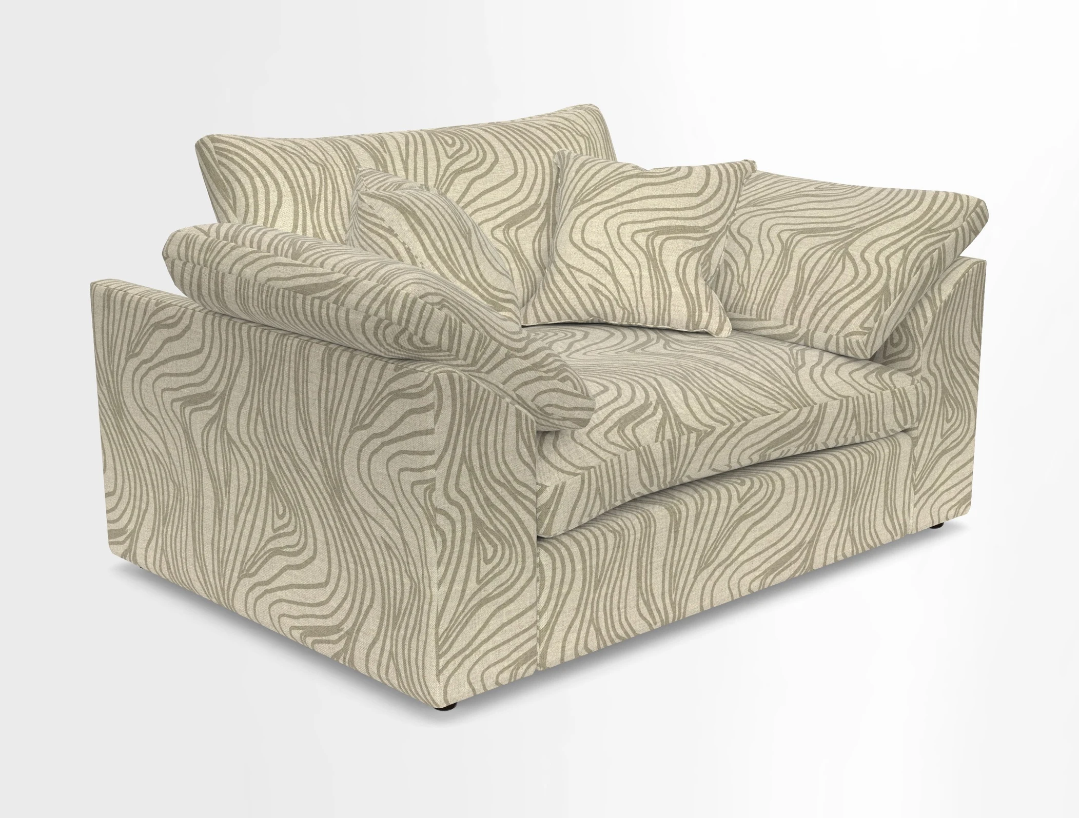 Big Softie Sloped Arm Snuggler in Two Tone Plain Biscuit