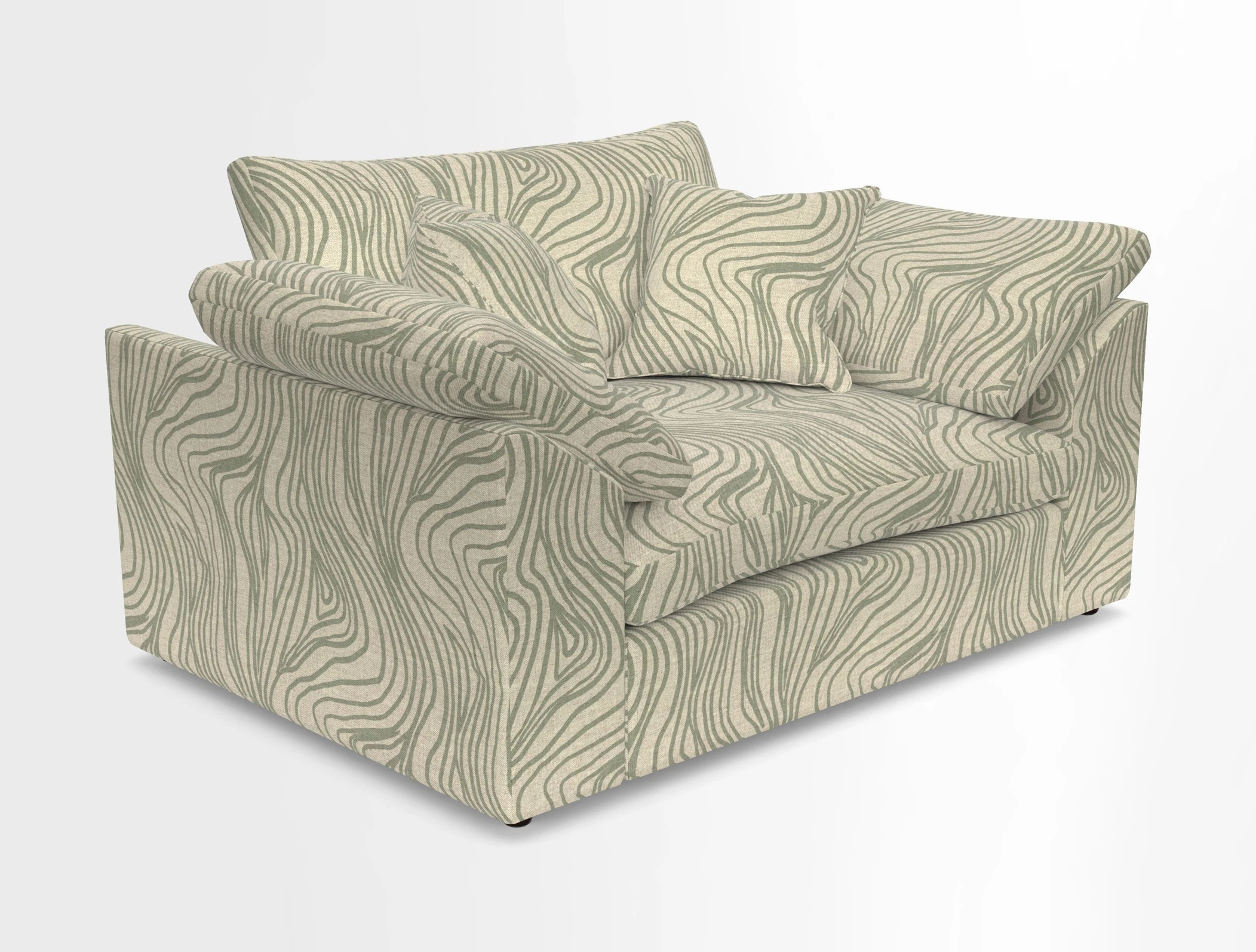 Big Softie Sloped Arm Snuggler in Two Tone Plain Biscuit