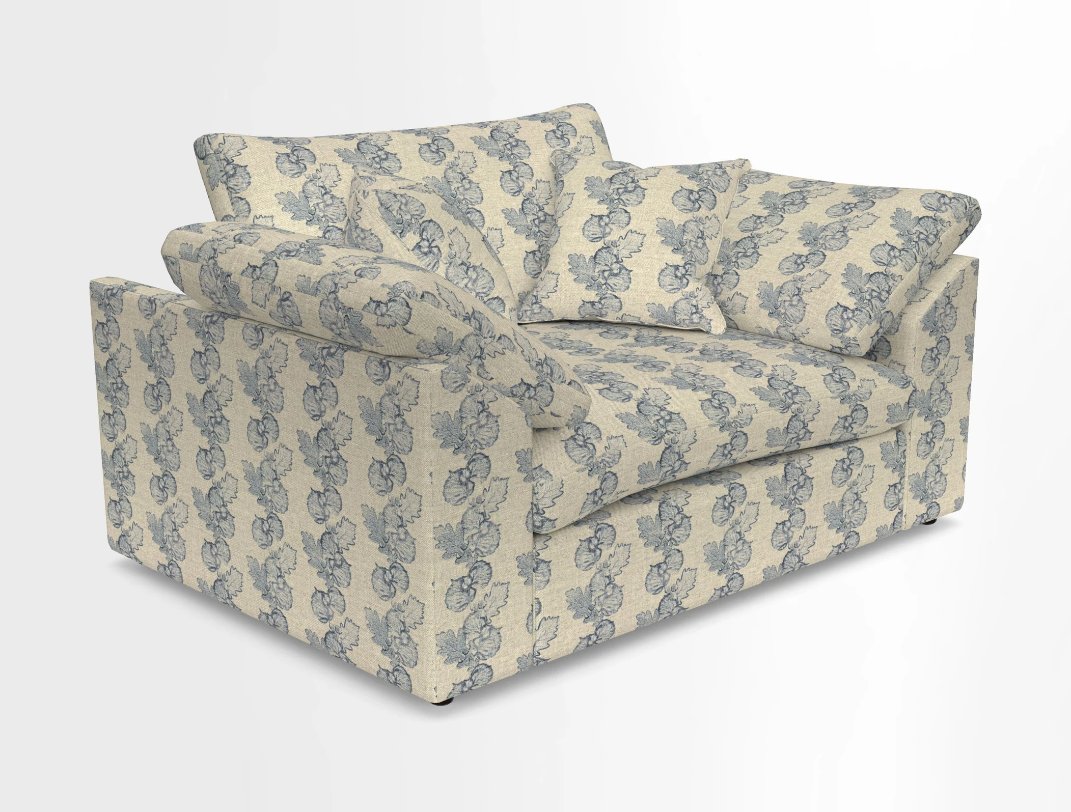 Big Softie Sloped Arm Snuggler in Two Tone Plain Biscuit