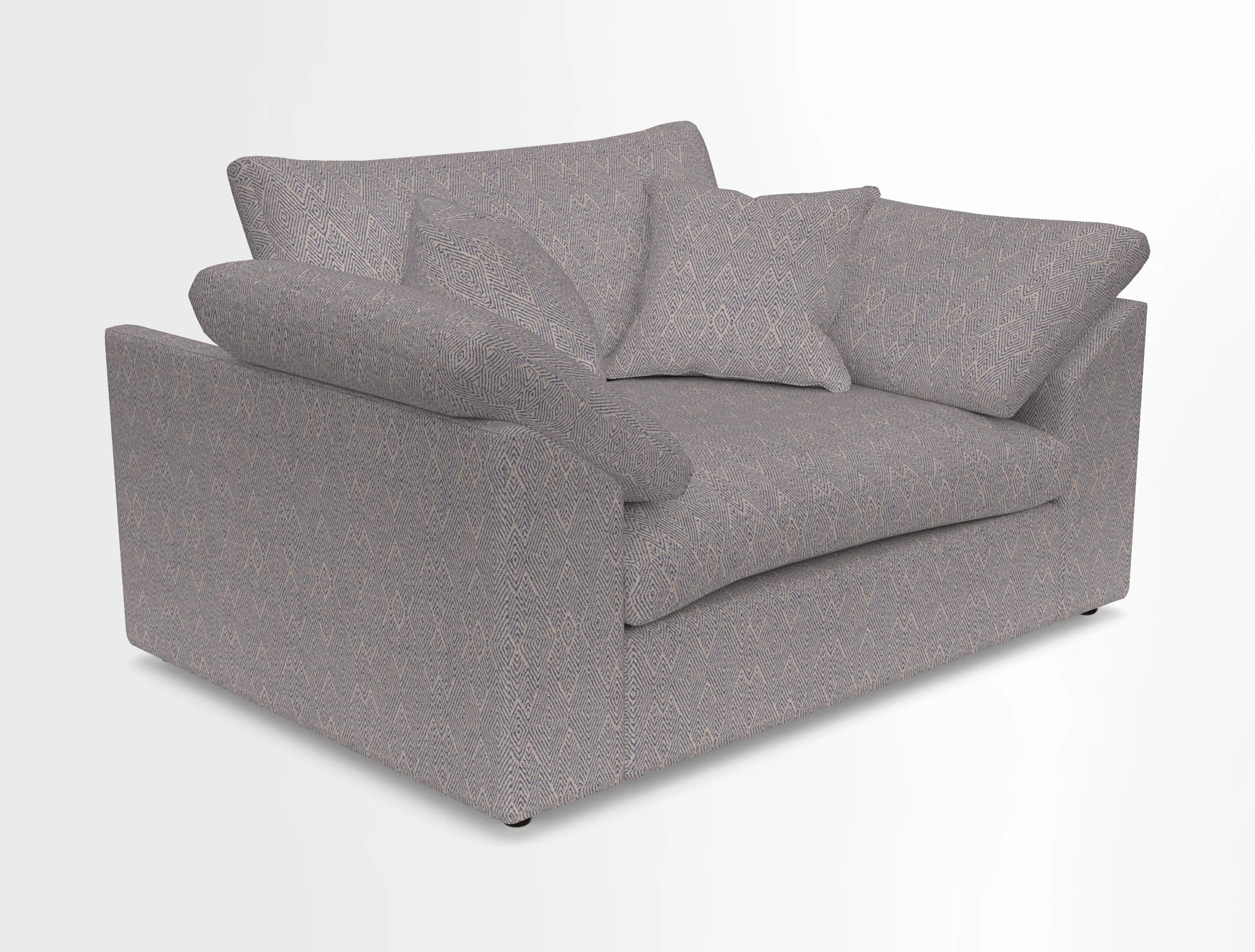 Big Softie Sloped Arm Snuggler in Two Tone Plain Biscuit