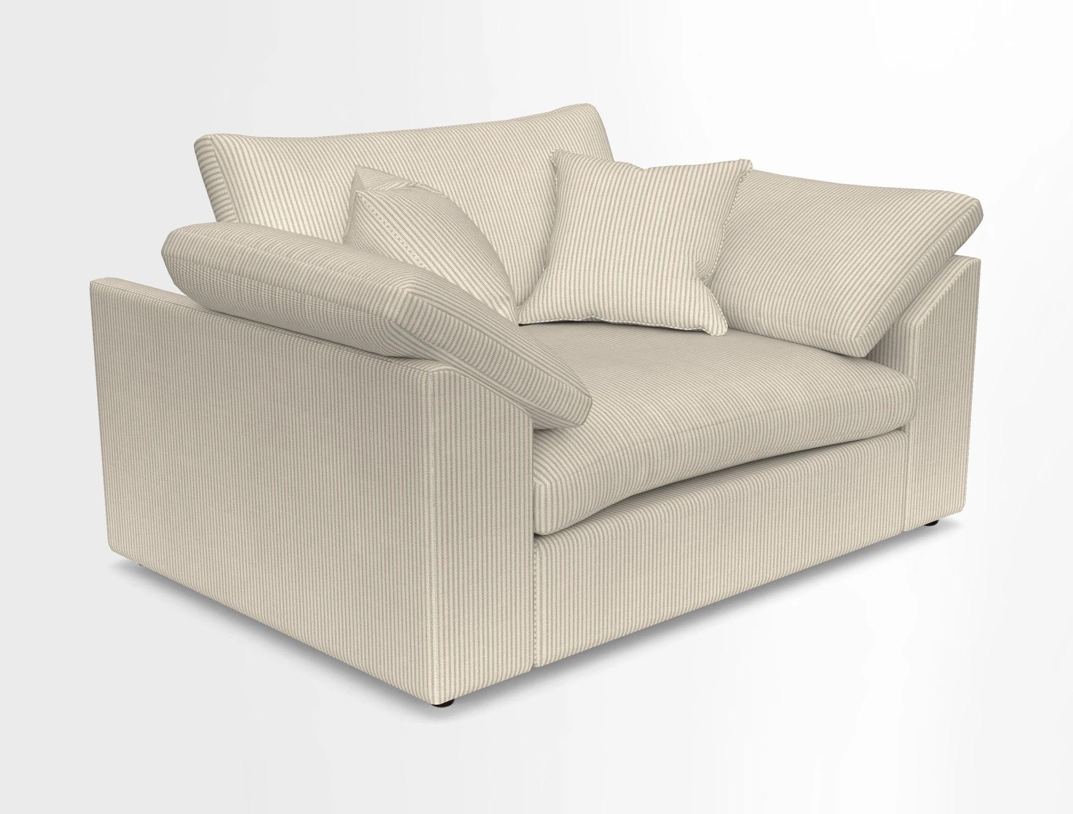 Big Softie Sloped Arm Snuggler in Two Tone Plain Biscuit