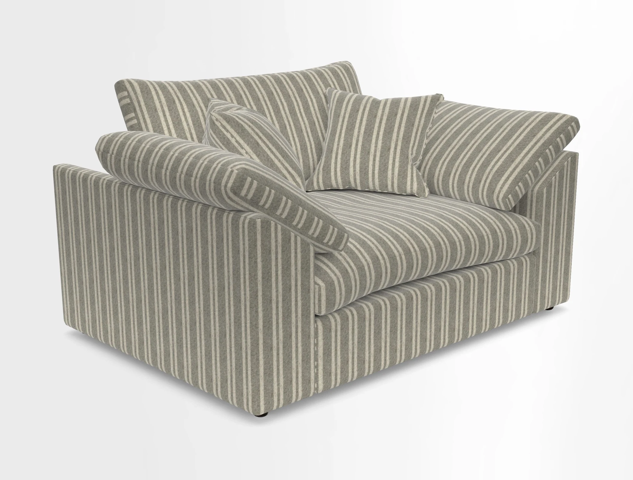 Big Softie Sloped Arm Snuggler in Two Tone Plain Biscuit