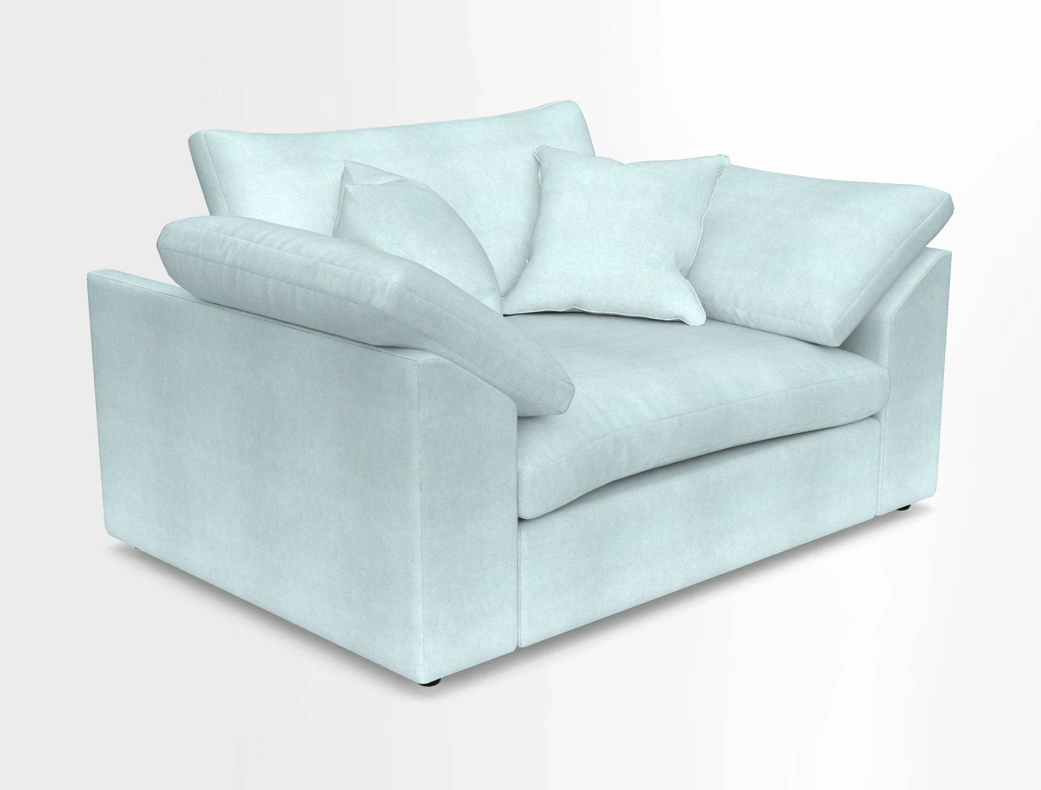 Big Softie Sloped Arm Snuggler in Two Tone Plain Biscuit