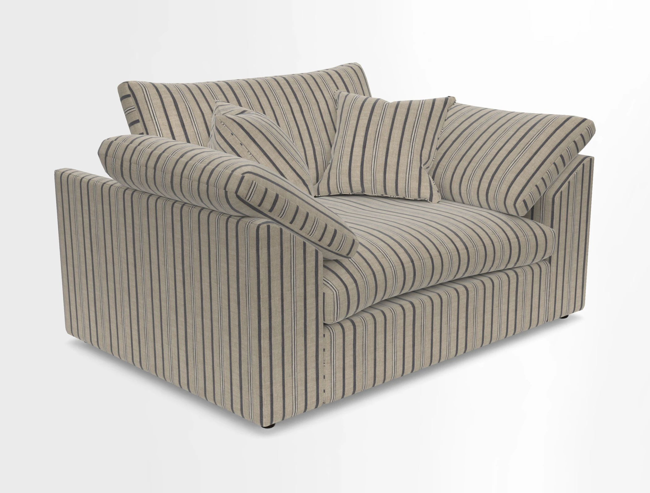 Big Softie Sloped Arm Snuggler in Two Tone Plain Biscuit