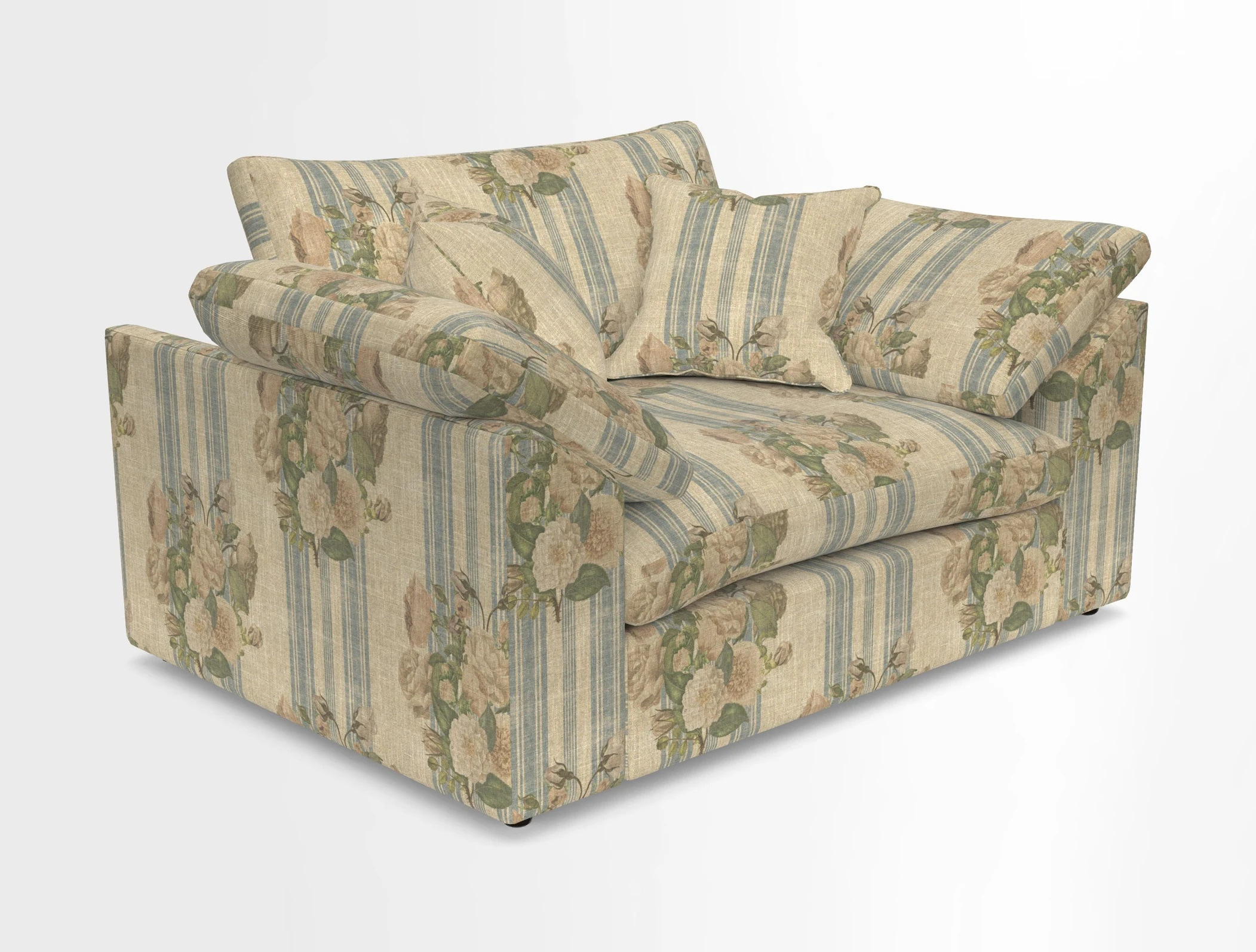 Big Softie Sloped Arm Snuggler in Two Tone Plain Biscuit