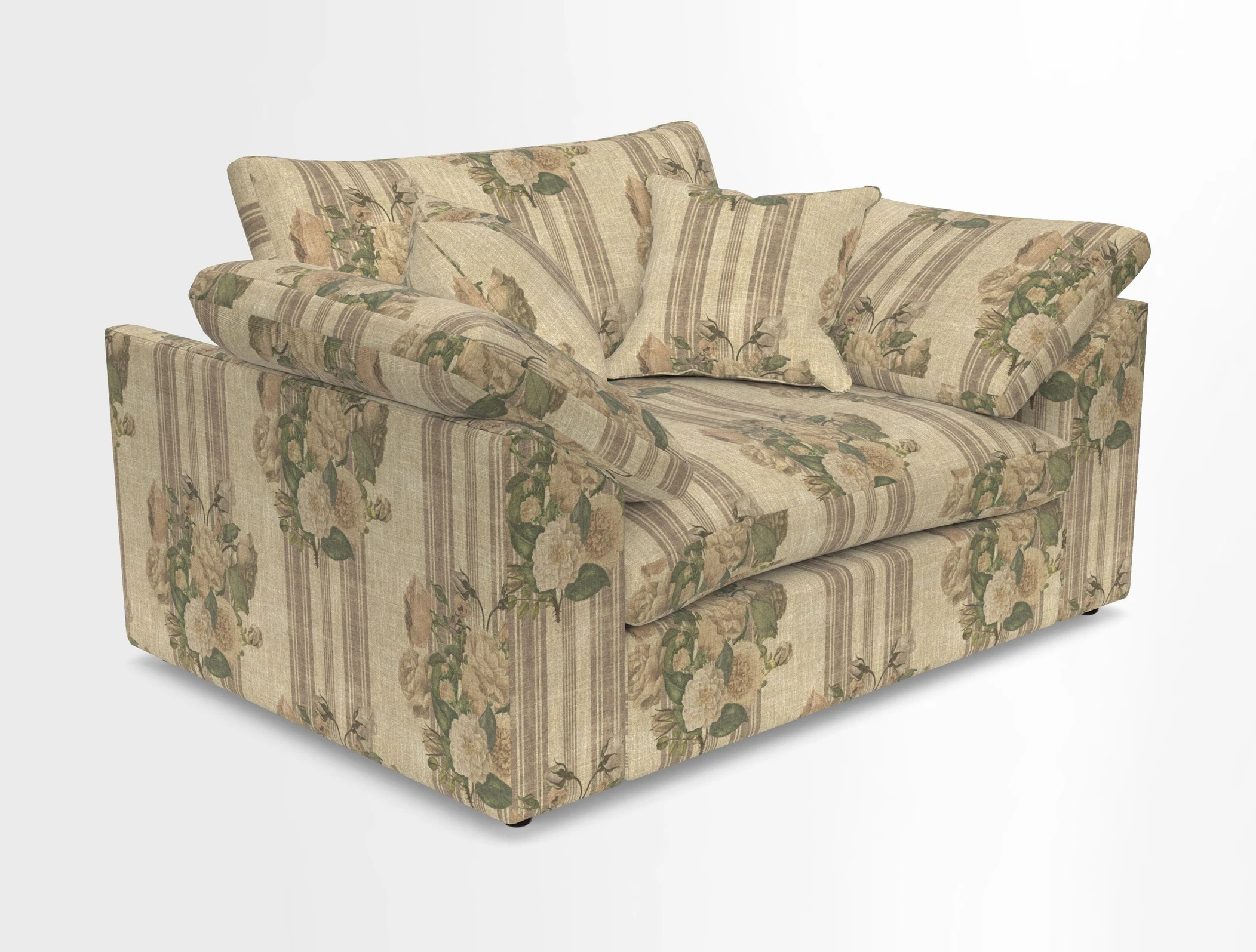 Big Softie Sloped Arm Snuggler in Two Tone Plain Biscuit