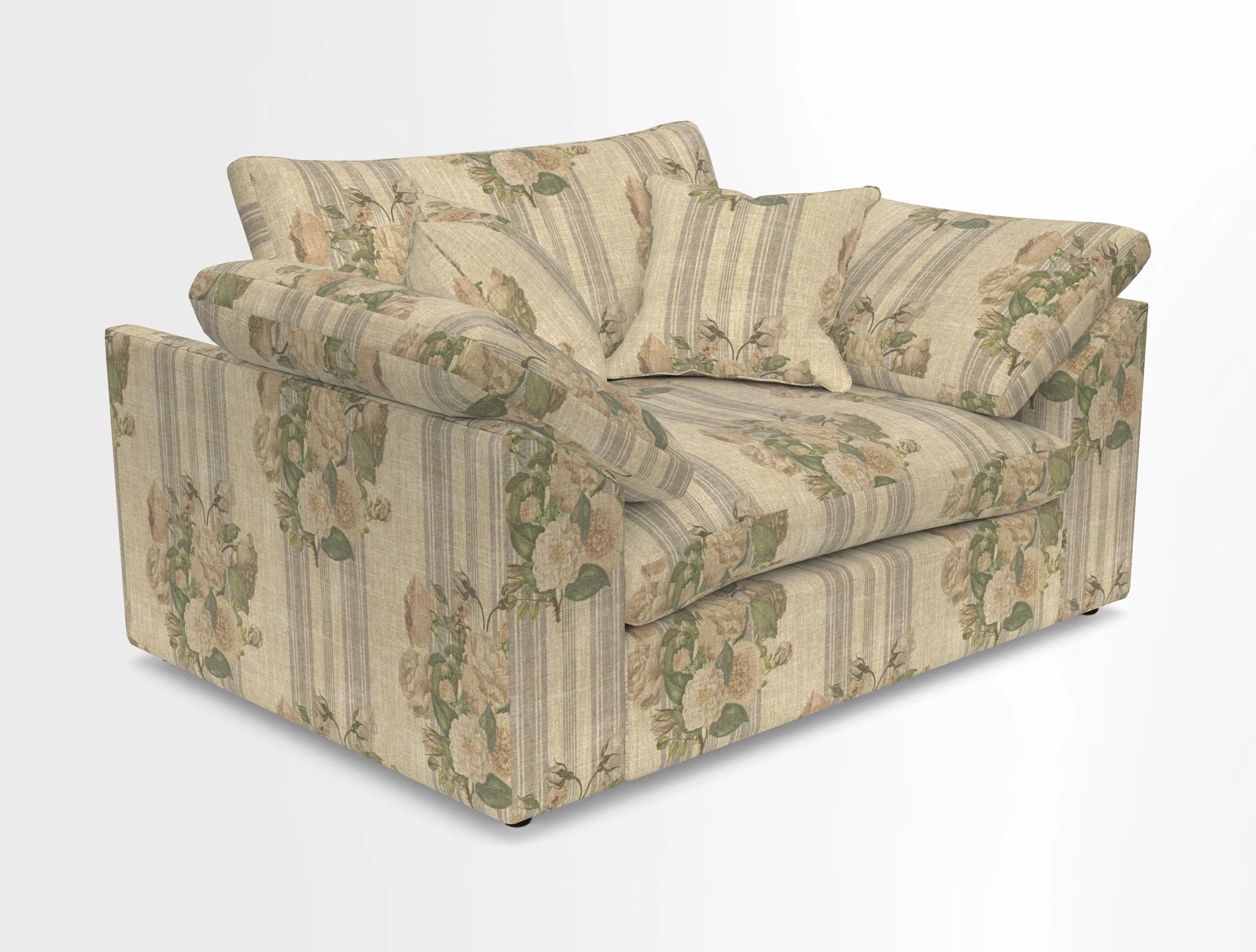 Big Softie Sloped Arm Snuggler in Two Tone Plain Biscuit