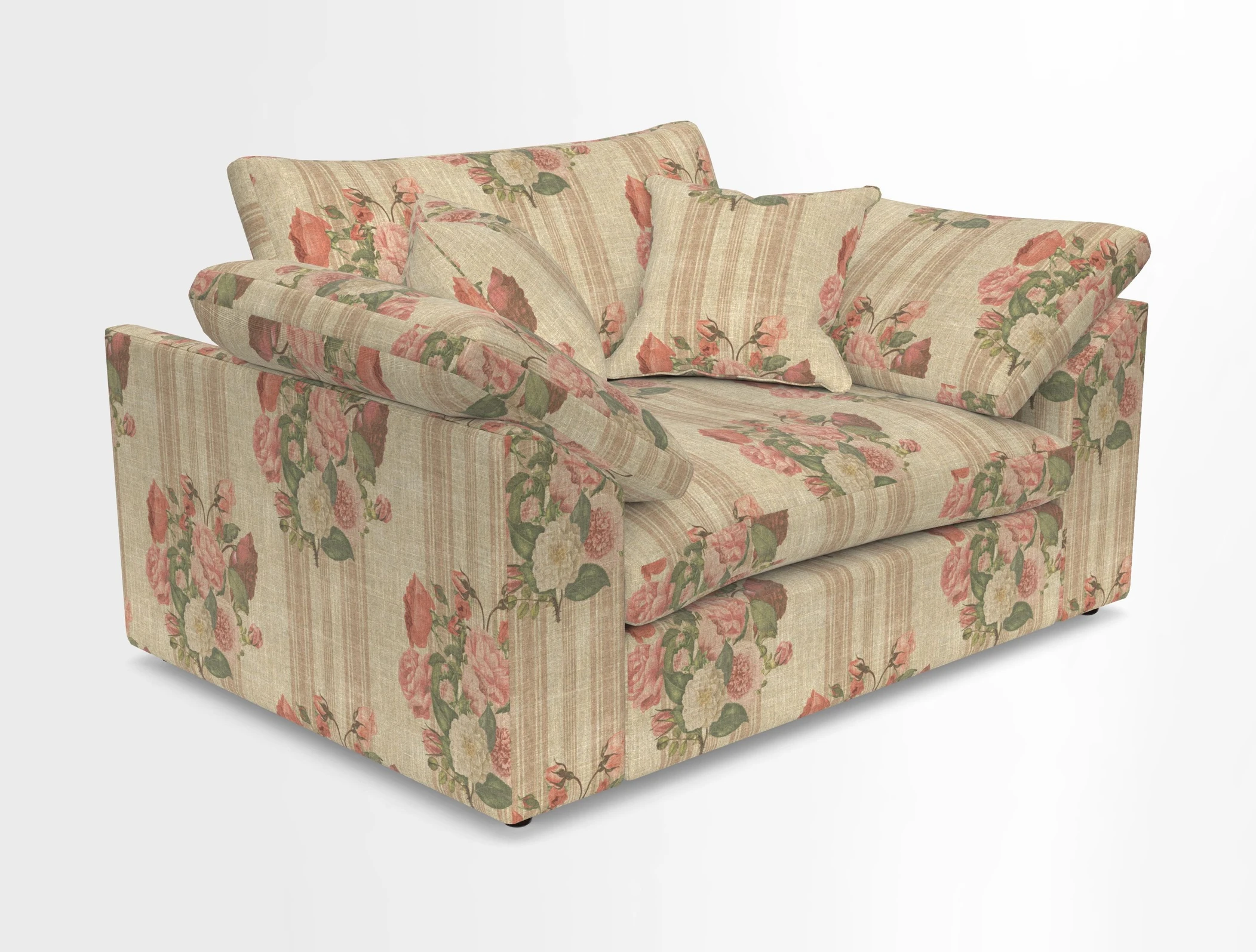 Big Softie Sloped Arm Snuggler in Two Tone Plain Biscuit