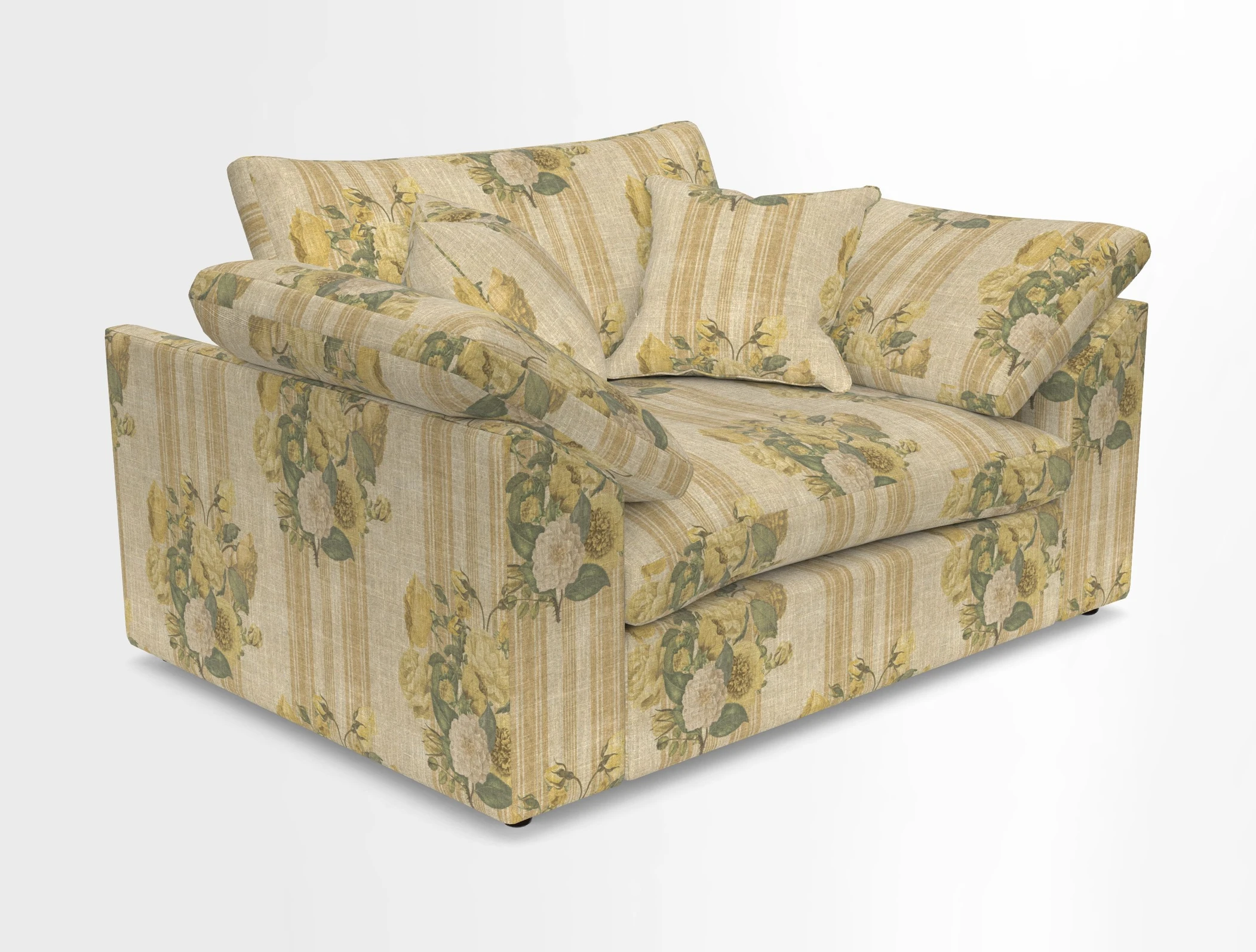 Big Softie Sloped Arm Snuggler in Two Tone Plain Biscuit
