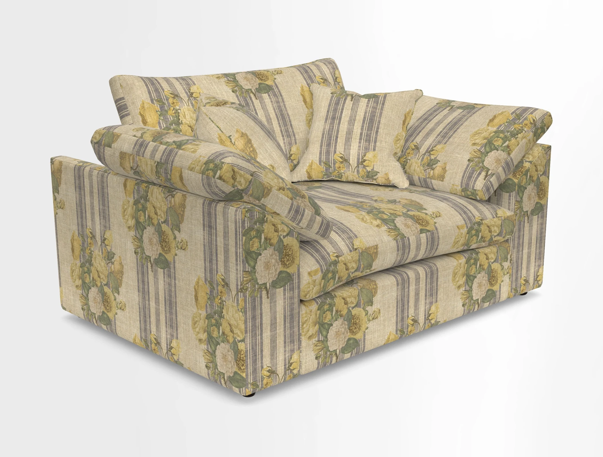 Big Softie Sloped Arm Snuggler in Two Tone Plain Biscuit