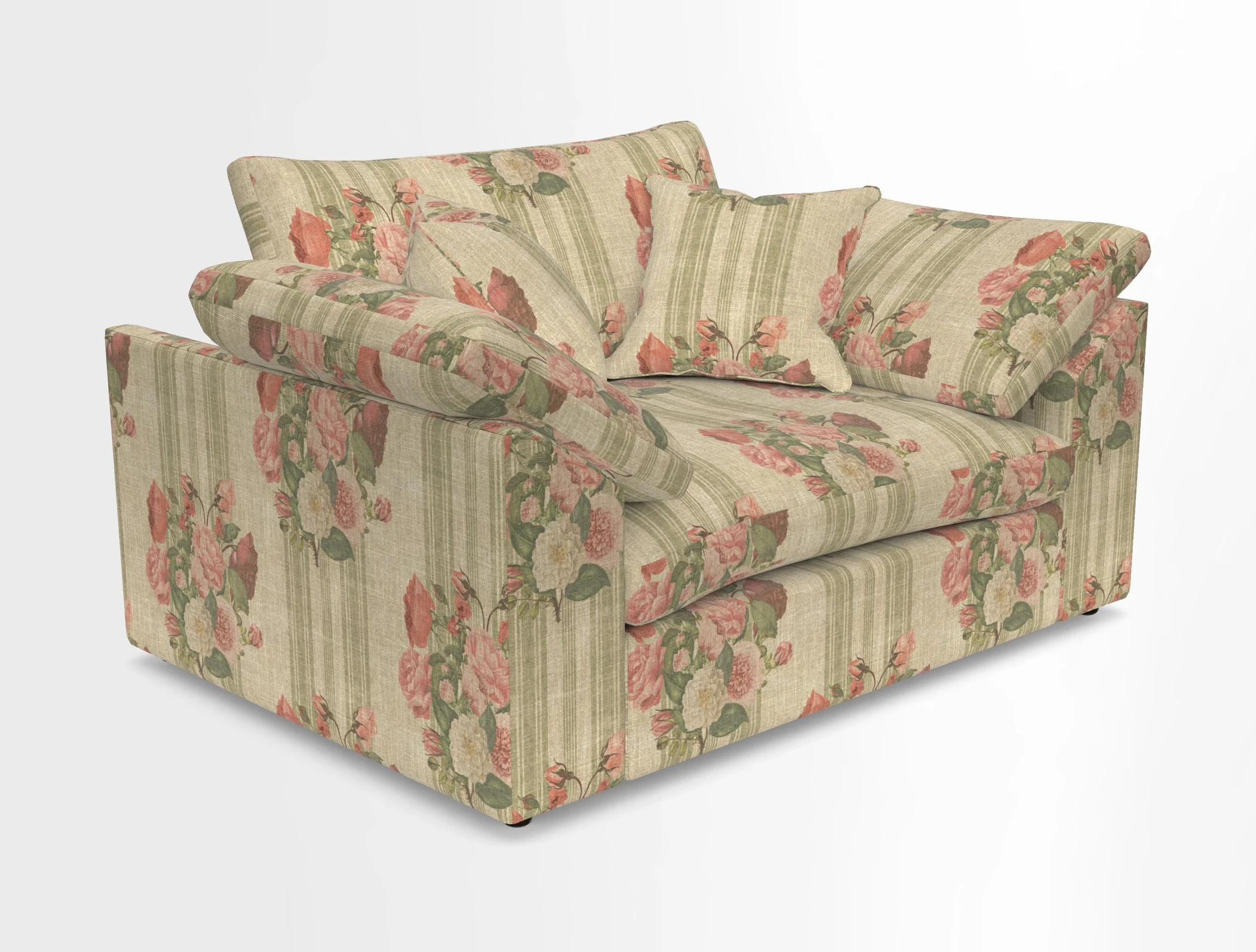 Big Softie Sloped Arm Snuggler in Two Tone Plain Biscuit