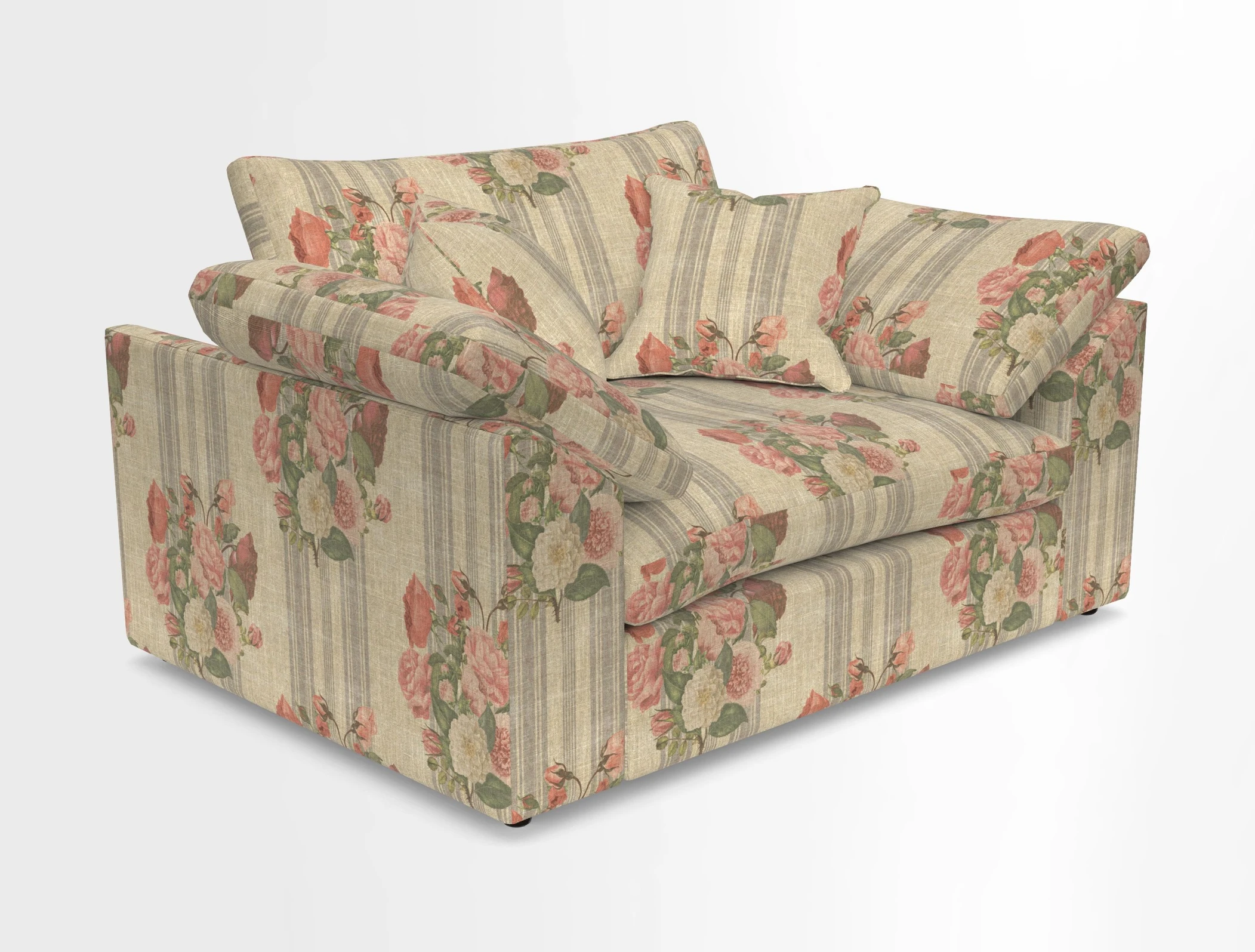 Big Softie Sloped Arm Snuggler in Two Tone Plain Biscuit