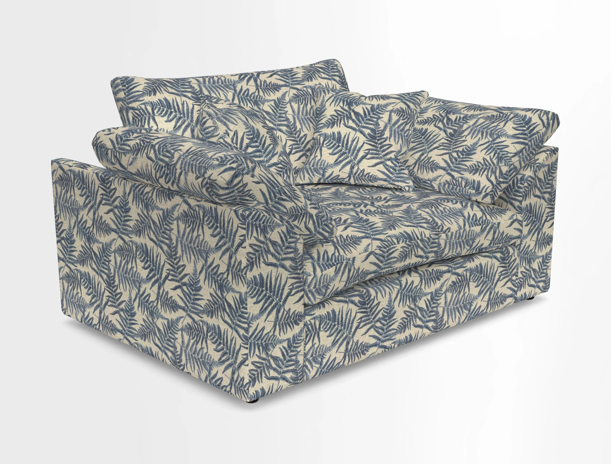 Big Softie Sloped Arm Snuggler in Two Tone Plain Biscuit
