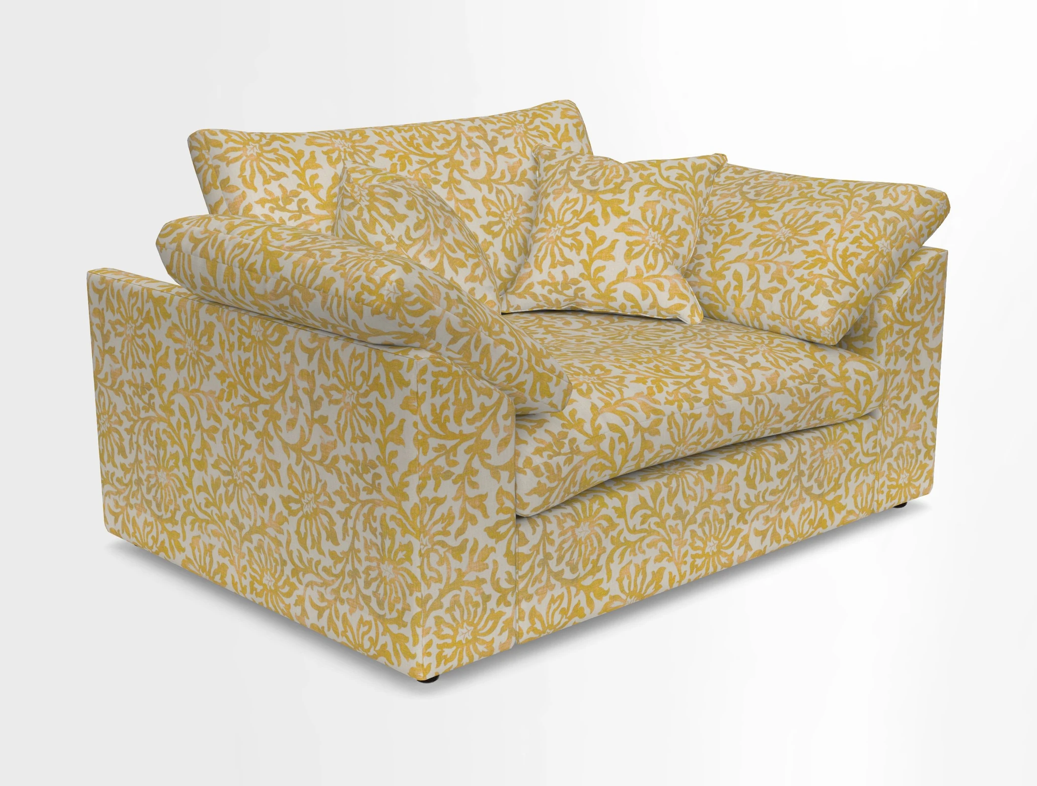 Big Softie Sloped Arm Snuggler in Two Tone Plain Biscuit