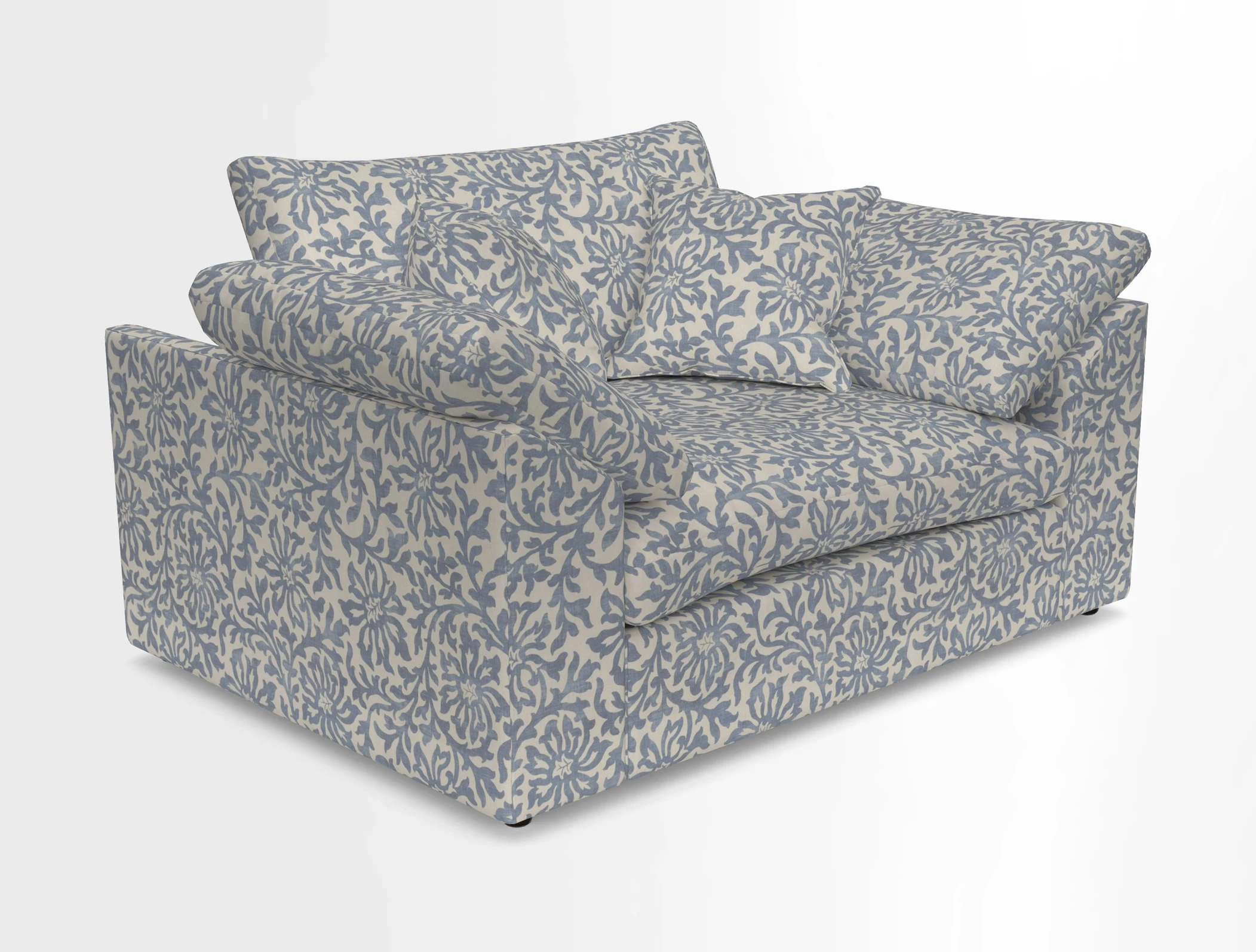 Big Softie Sloped Arm Snuggler in Two Tone Plain Biscuit