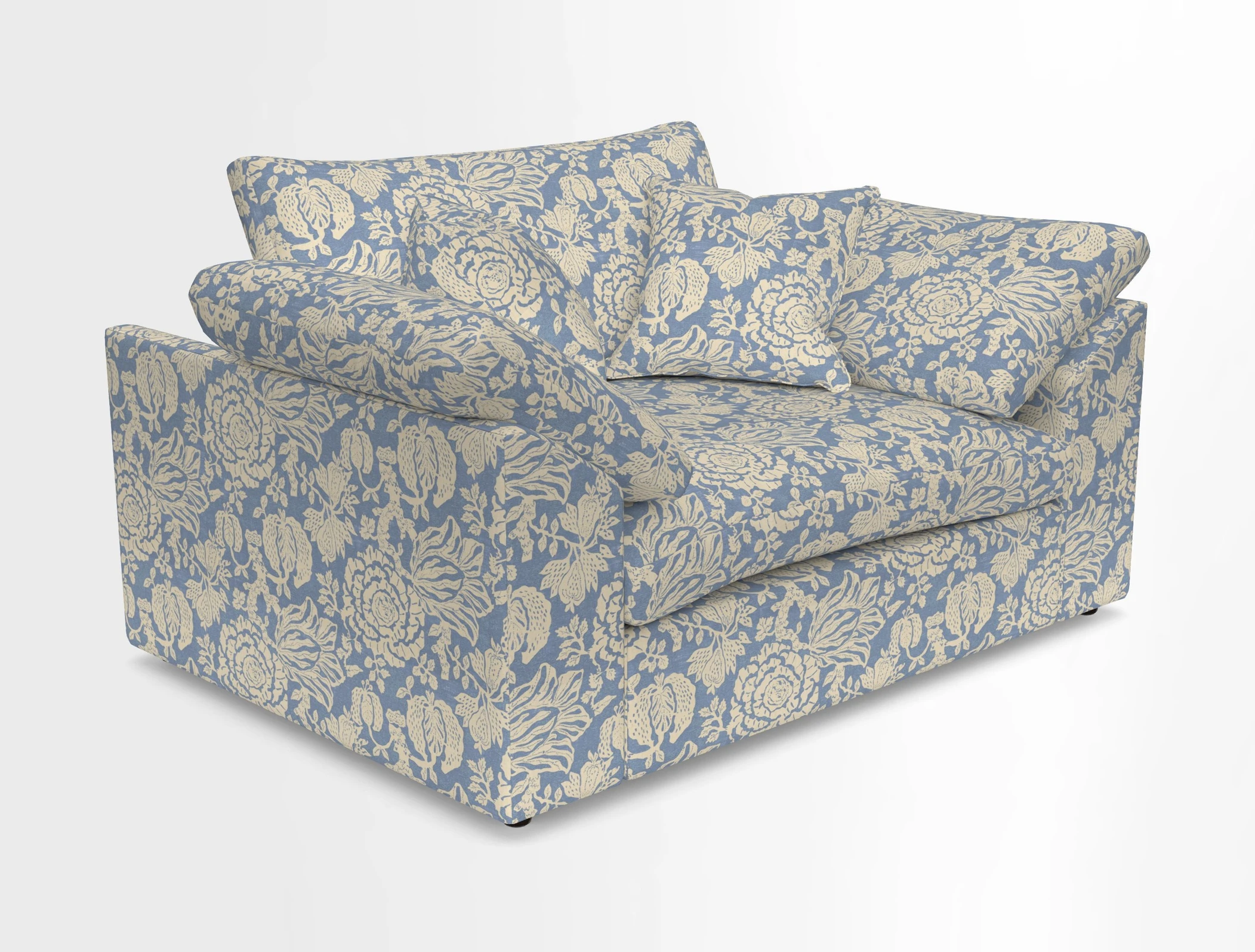 Big Softie Sloped Arm Snuggler in Two Tone Plain Biscuit