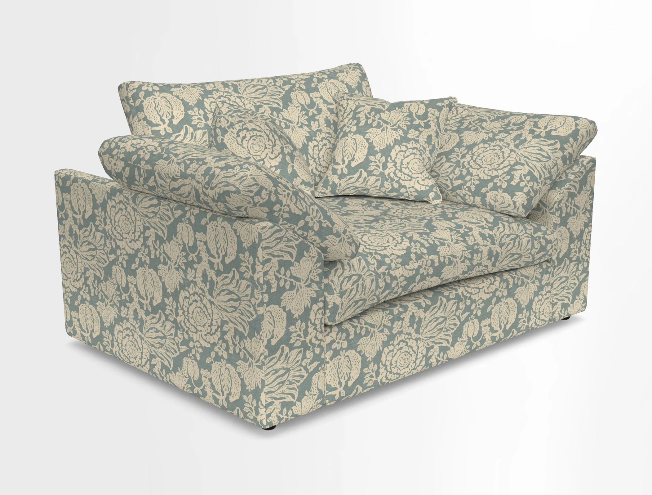 Big Softie Sloped Arm Snuggler in Two Tone Plain Biscuit