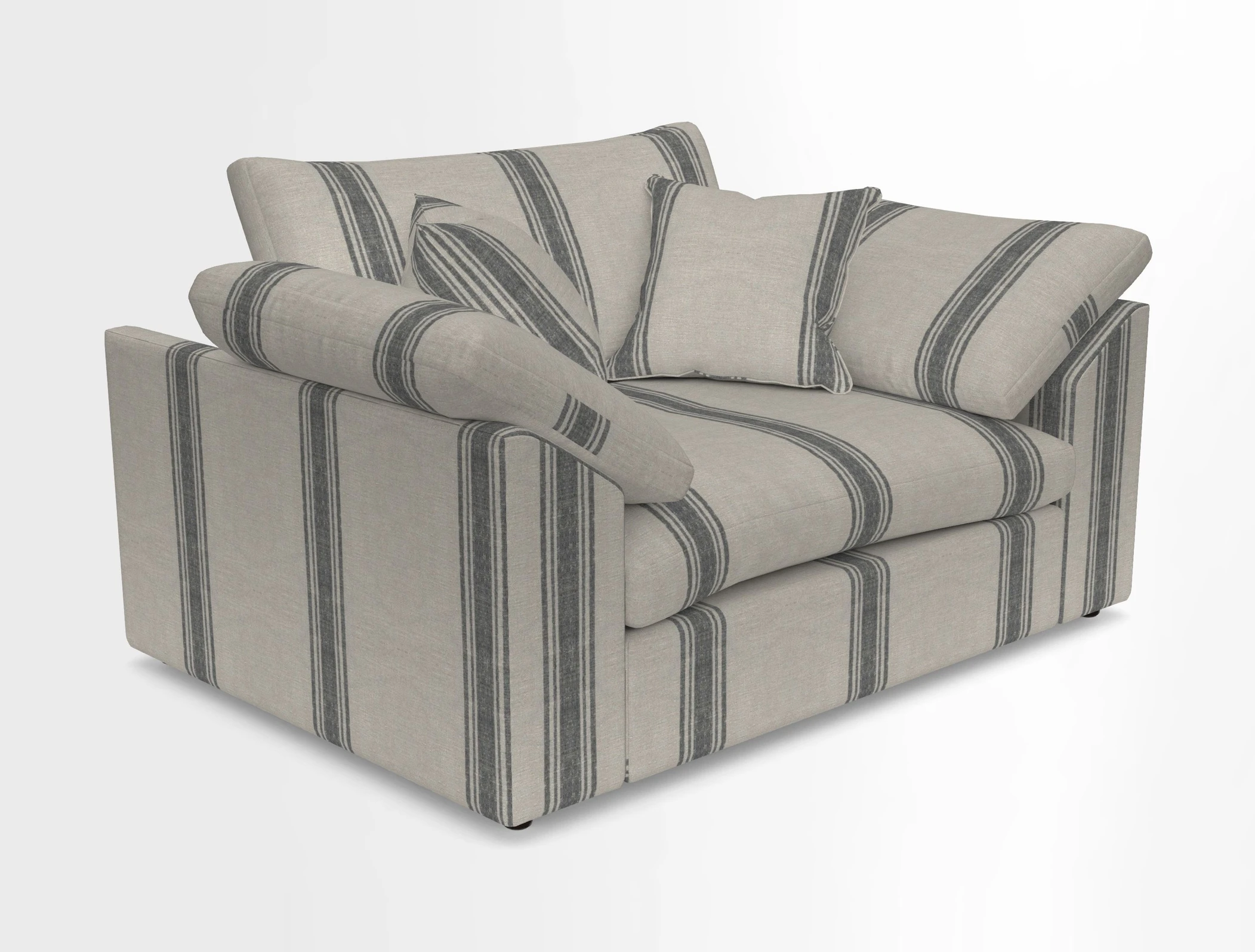 Big Softie Sloped Arm Snuggler in Two Tone Plain Biscuit
