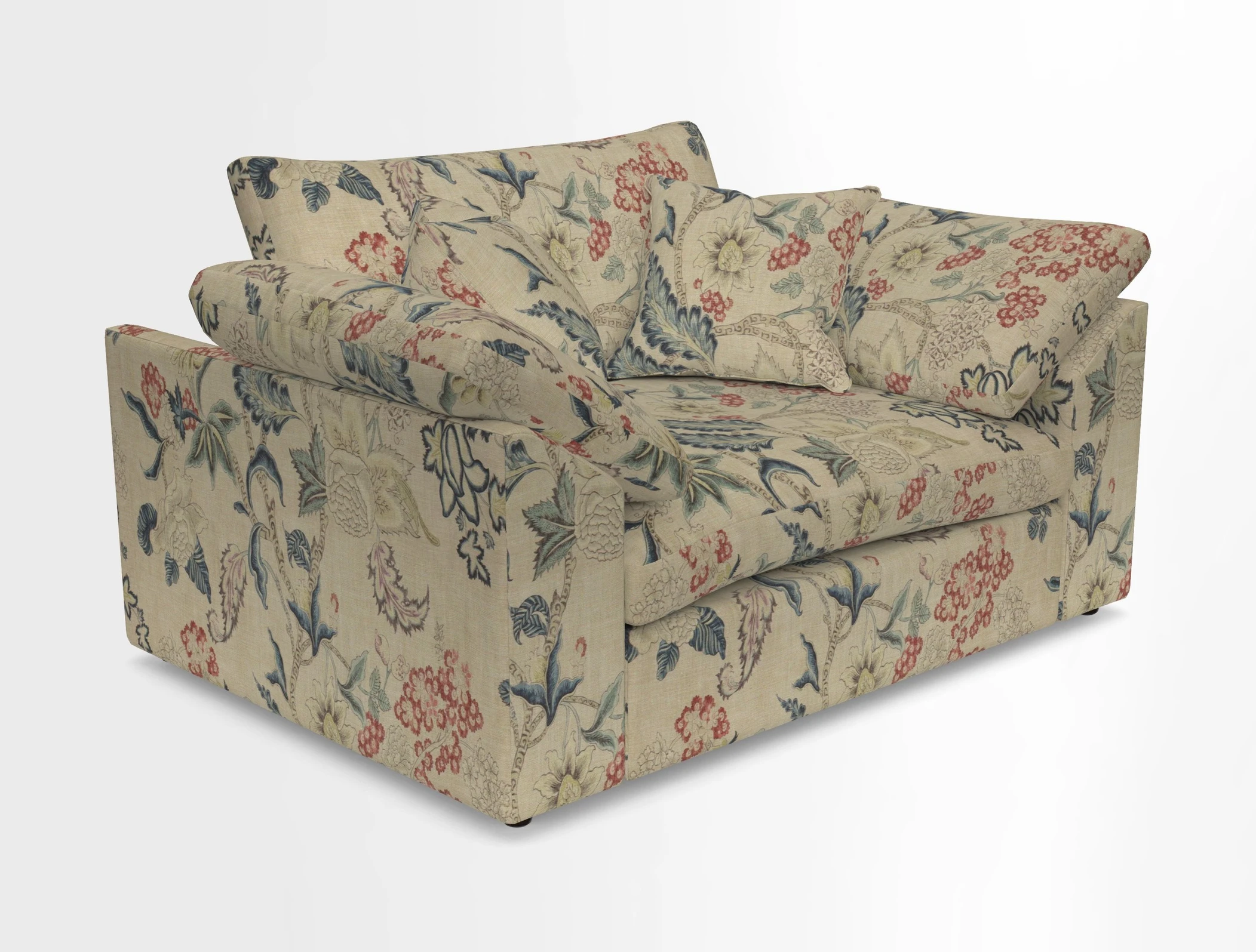Big Softie Sloped Arm Snuggler in Two Tone Plain Biscuit