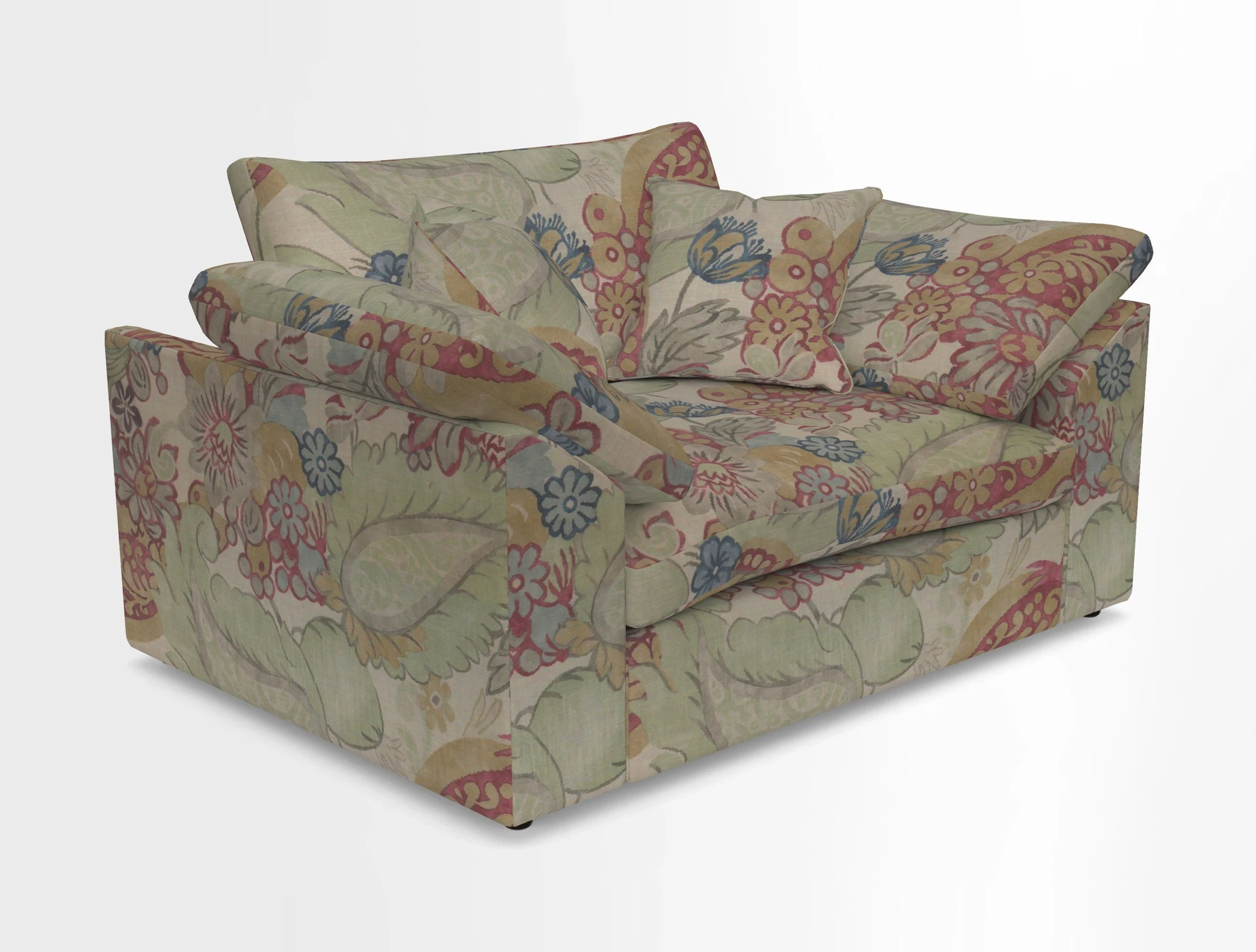 Big Softie Sloped Arm Snuggler in Two Tone Plain Biscuit