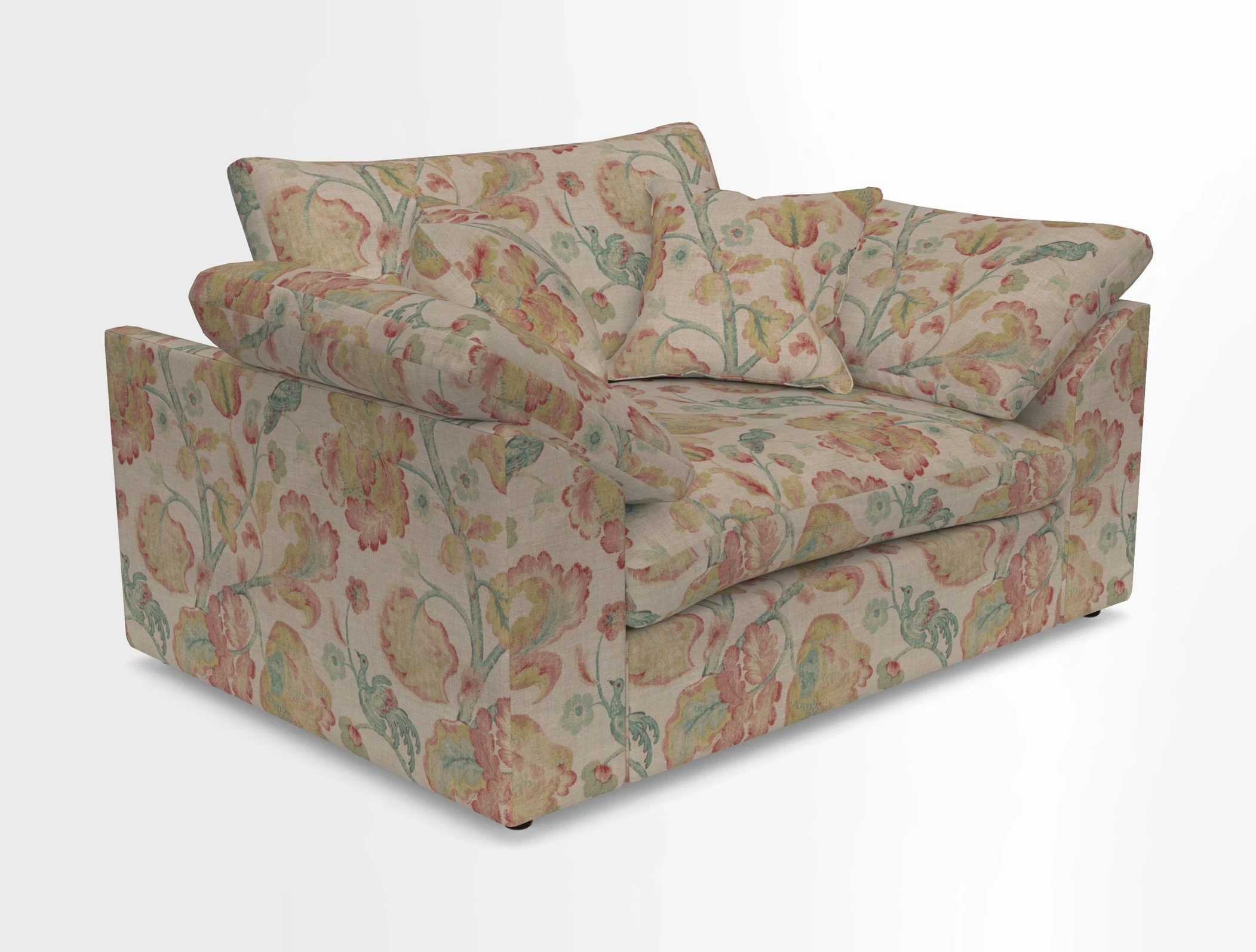 Big Softie Sloped Arm Snuggler in Two Tone Plain Biscuit
