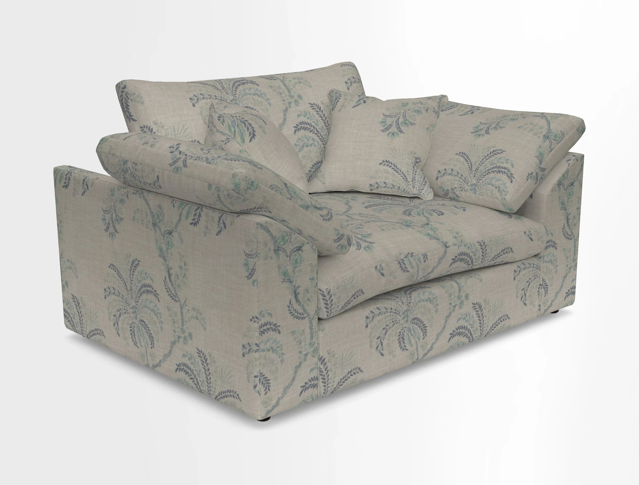 Big Softie Sloped Arm Snuggler in Two Tone Plain Biscuit