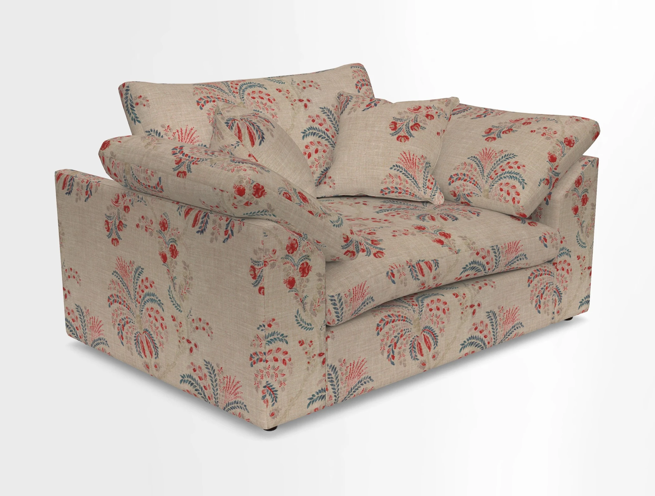 Big Softie Sloped Arm Snuggler in Two Tone Plain Biscuit