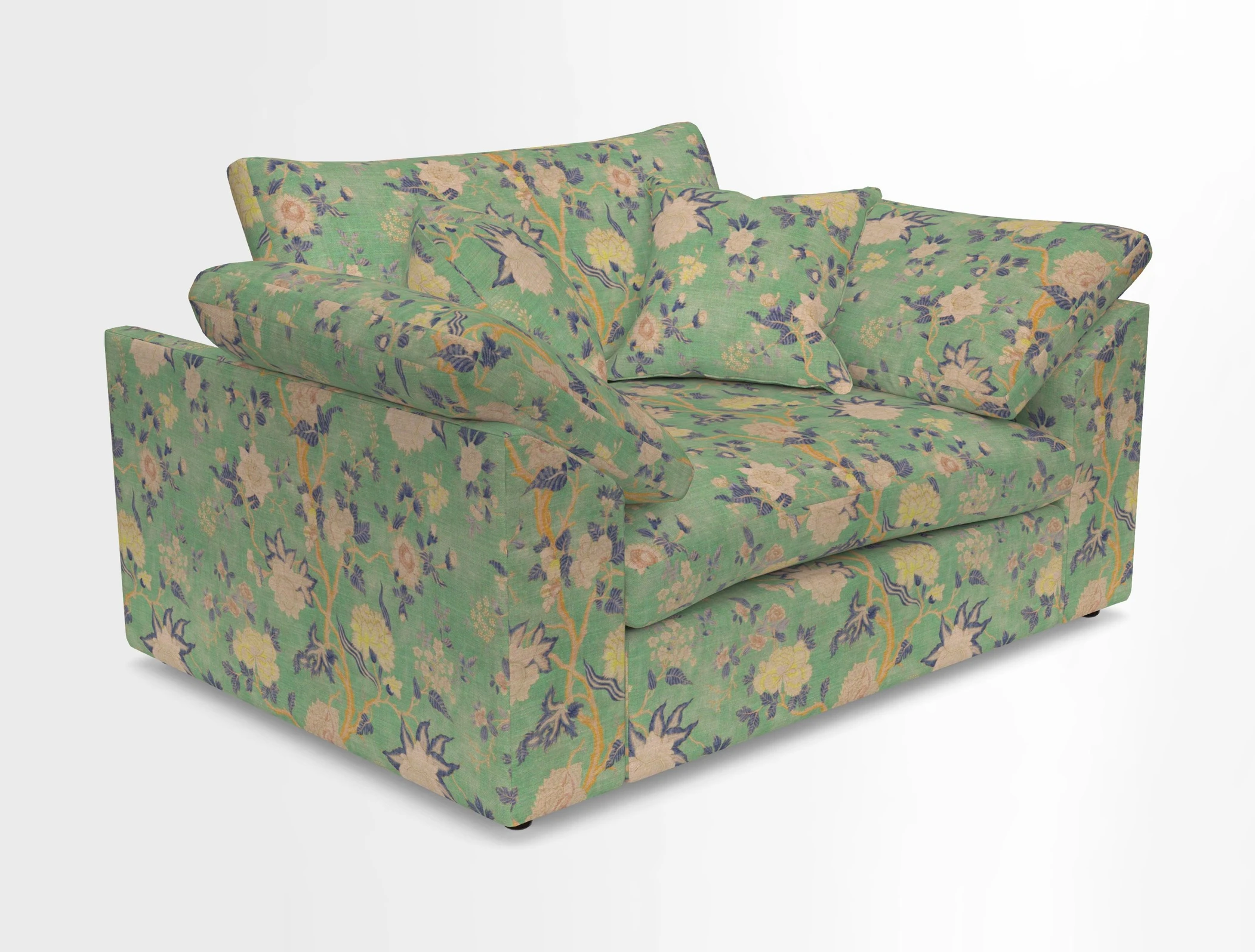 Big Softie Sloped Arm Snuggler in Two Tone Plain Biscuit