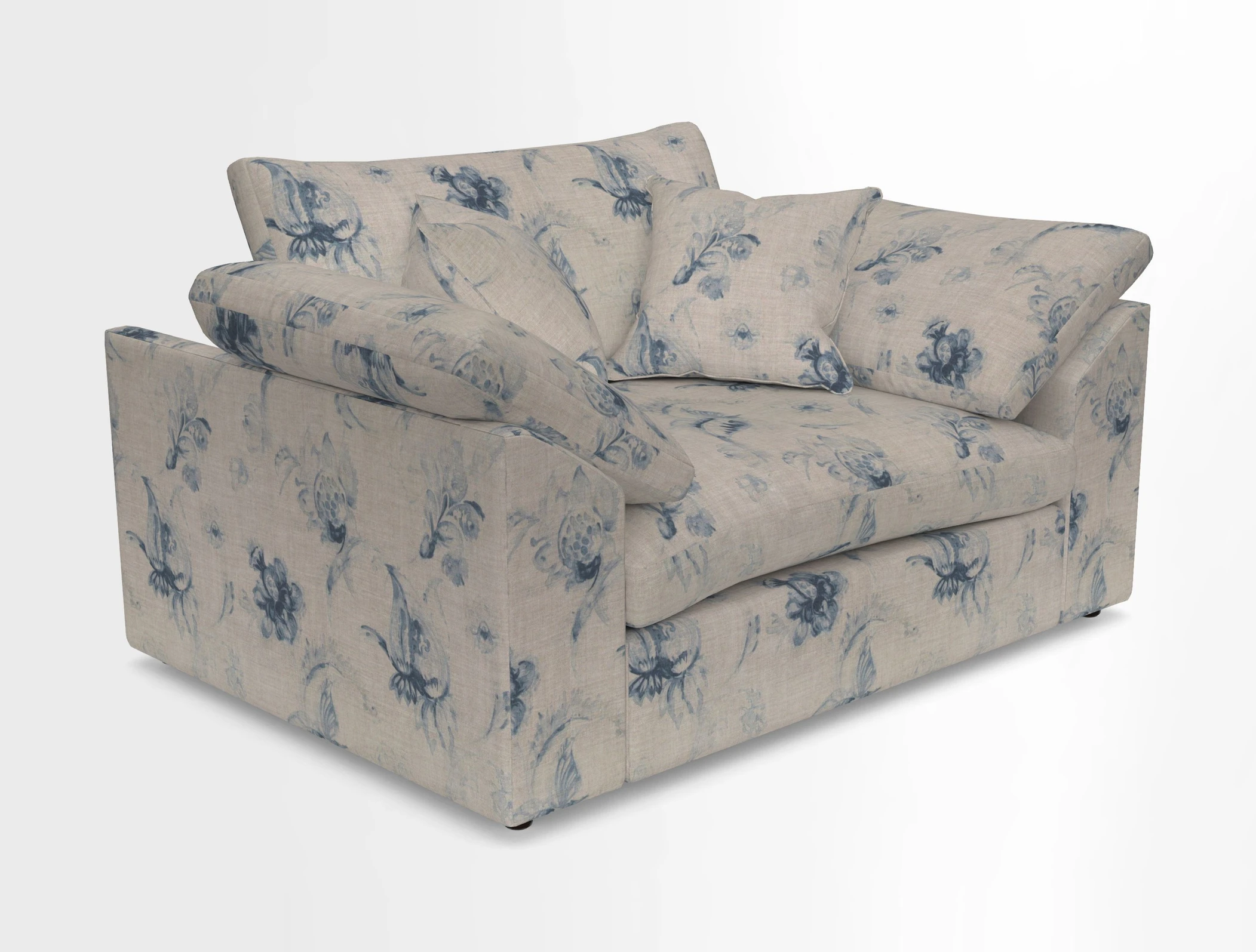 Big Softie Sloped Arm Snuggler in Two Tone Plain Biscuit