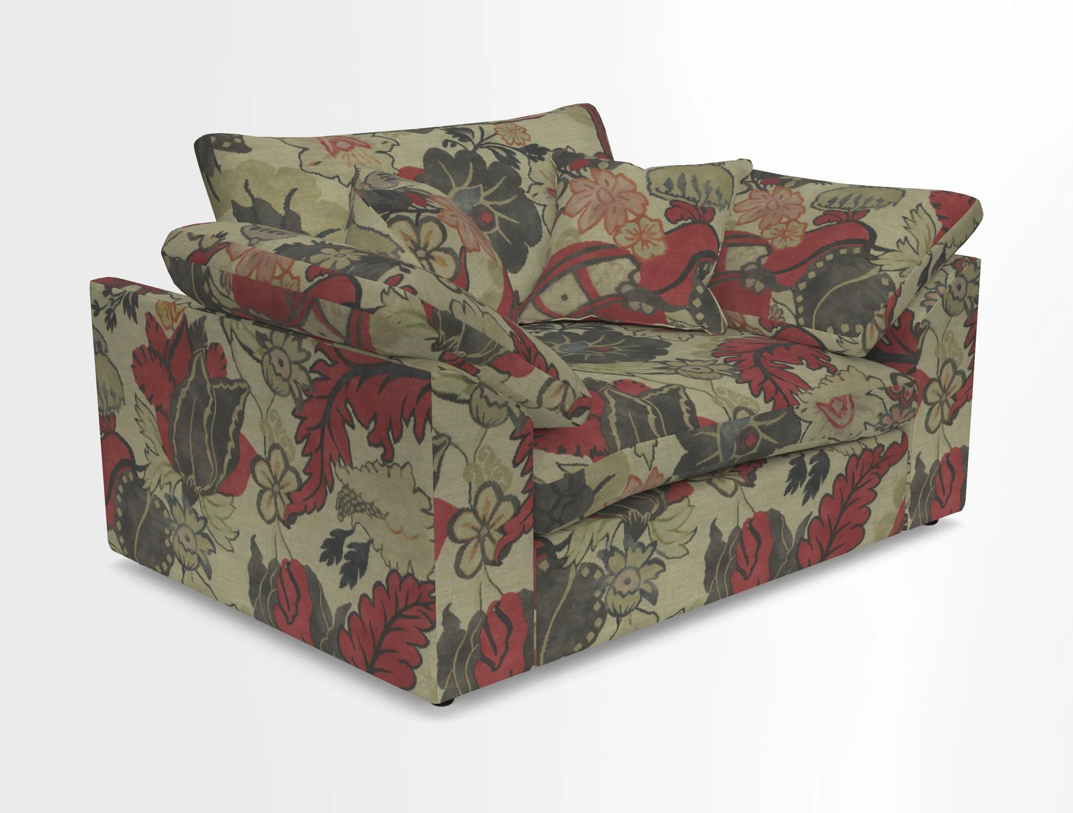 Big Softie Sloped Arm Snuggler in Two Tone Plain Biscuit