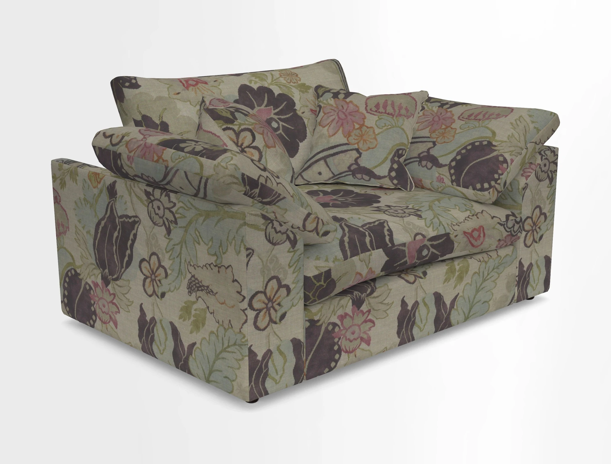 Big Softie Sloped Arm Snuggler in Two Tone Plain Biscuit