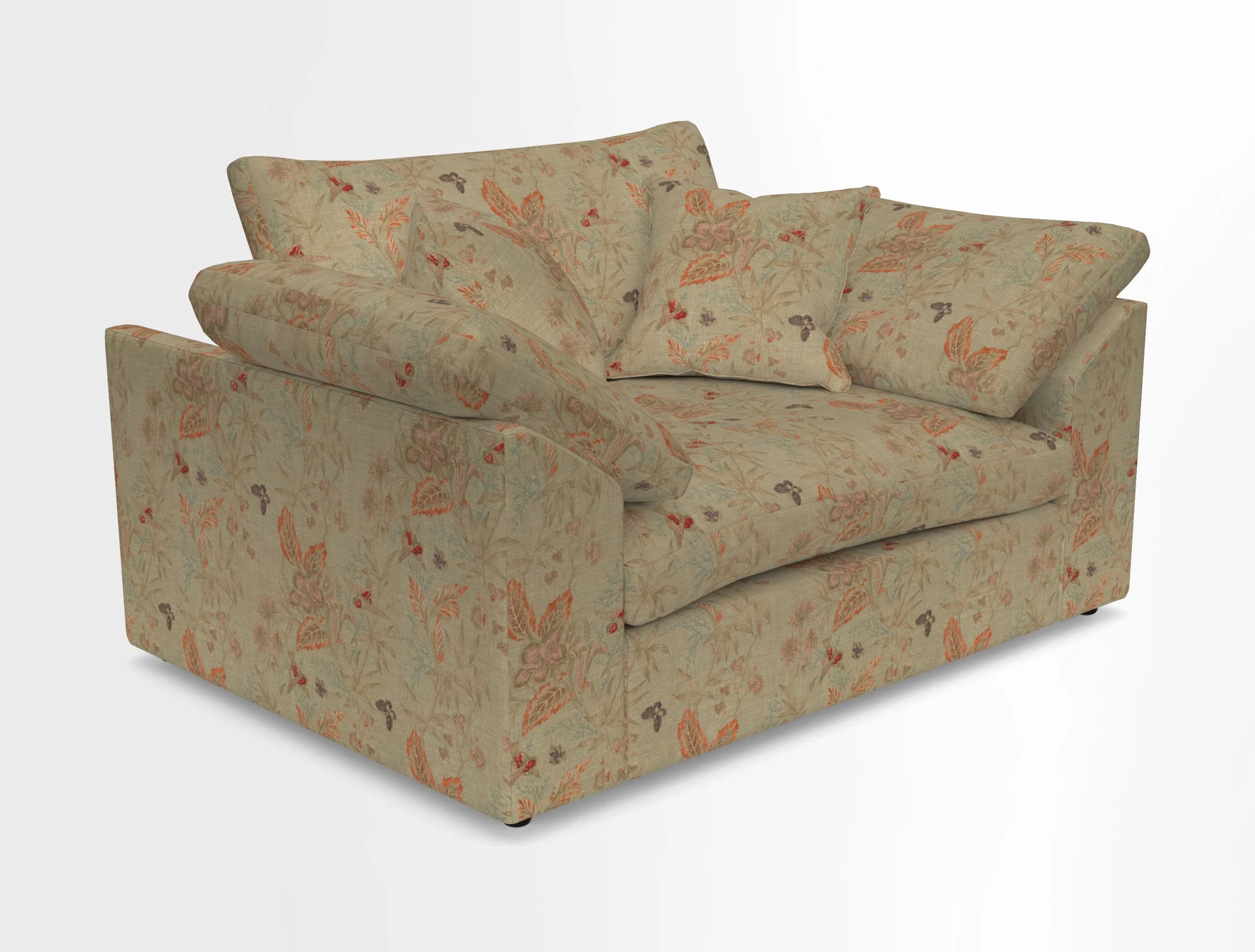Big Softie Sloped Arm Snuggler in Two Tone Plain Biscuit