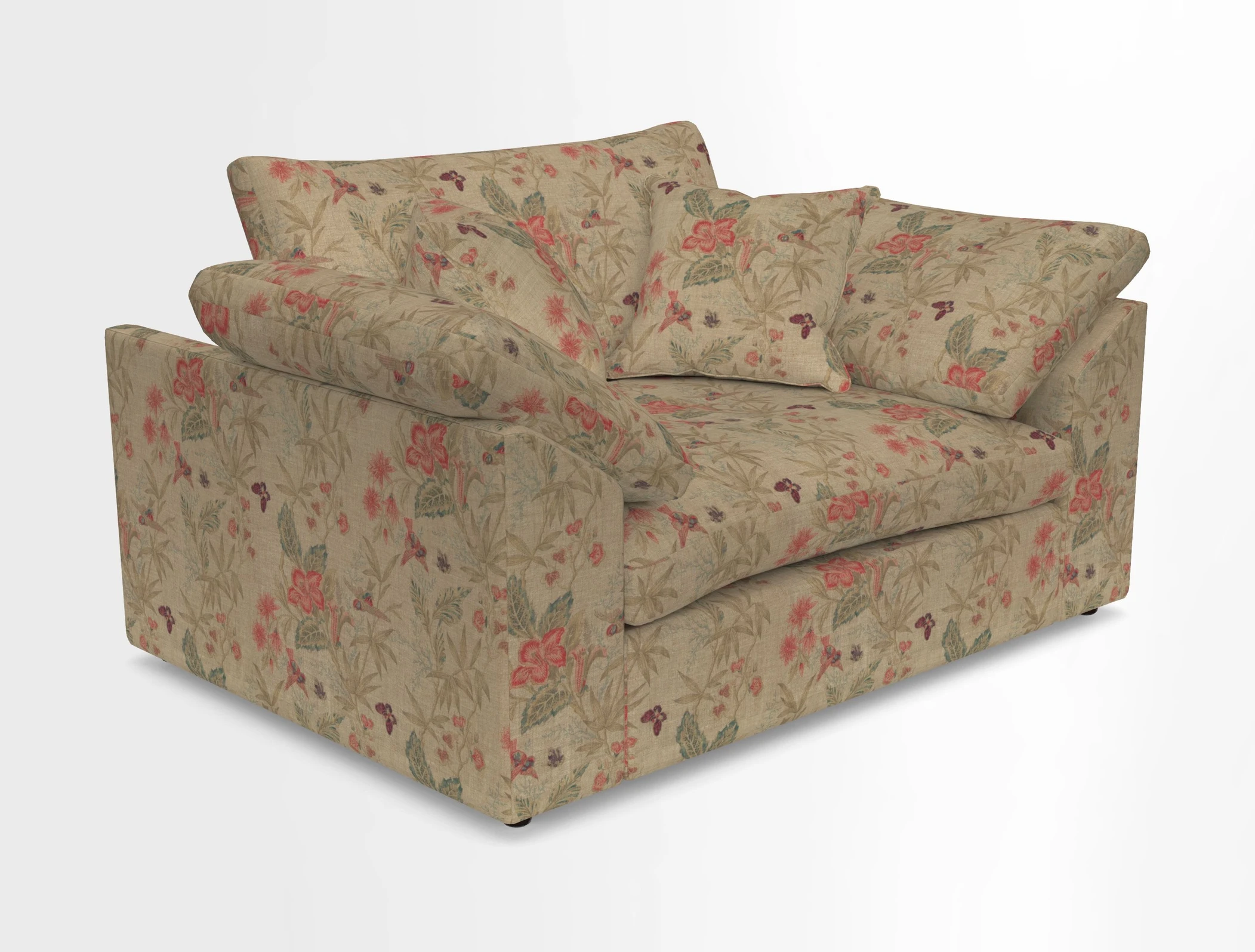 Big Softie Sloped Arm Snuggler in Two Tone Plain Biscuit