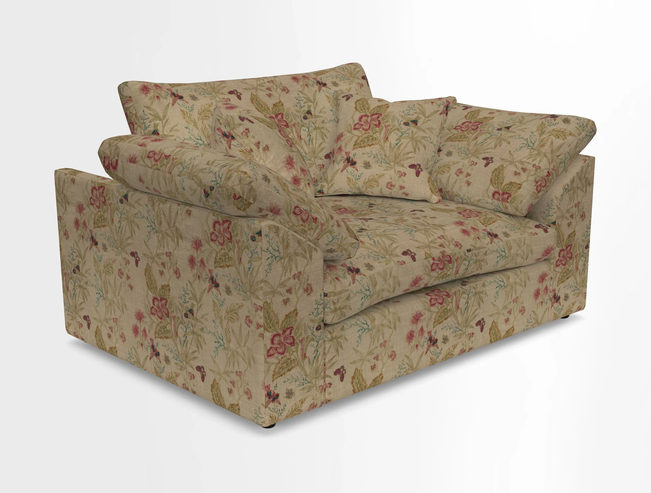 Big Softie Sloped Arm Snuggler in Two Tone Plain Biscuit