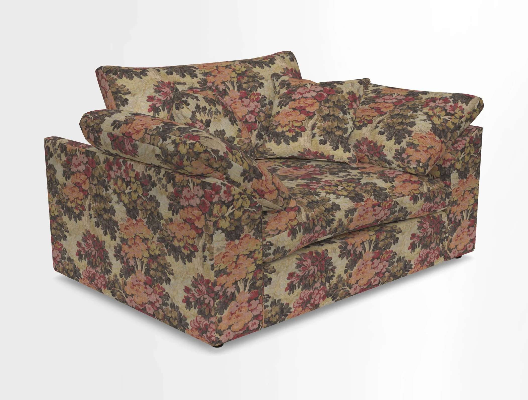 Big Softie Sloped Arm Snuggler in Two Tone Plain Biscuit