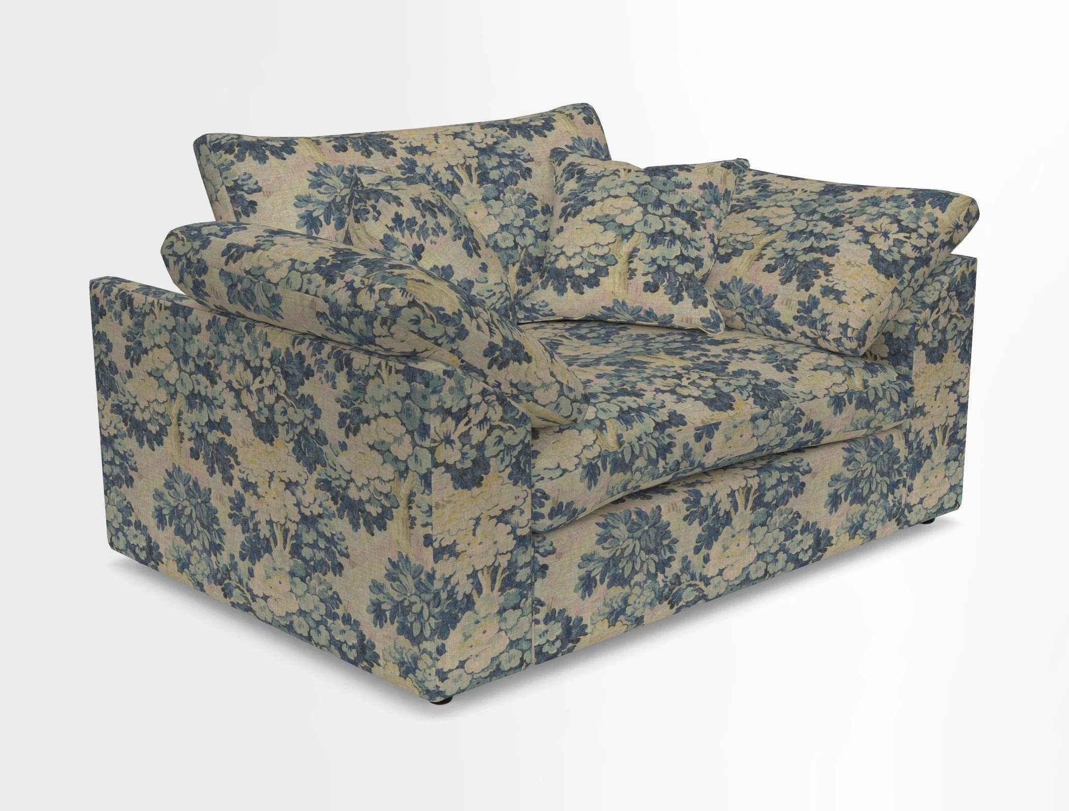 Big Softie Sloped Arm Snuggler in Two Tone Plain Biscuit