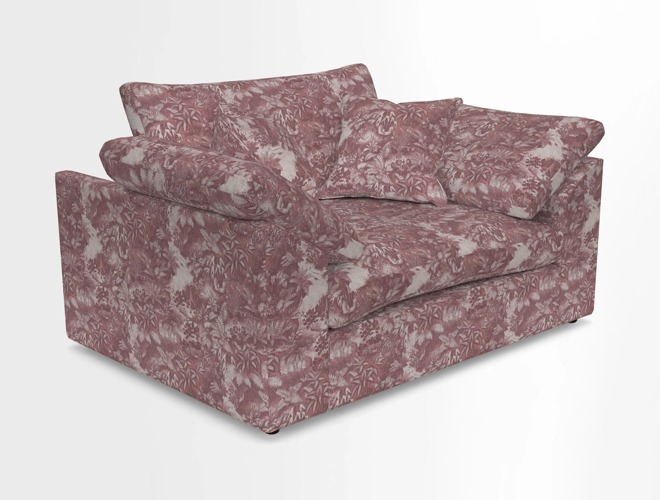 Big Softie Sloped Arm Snuggler in Two Tone Plain Biscuit