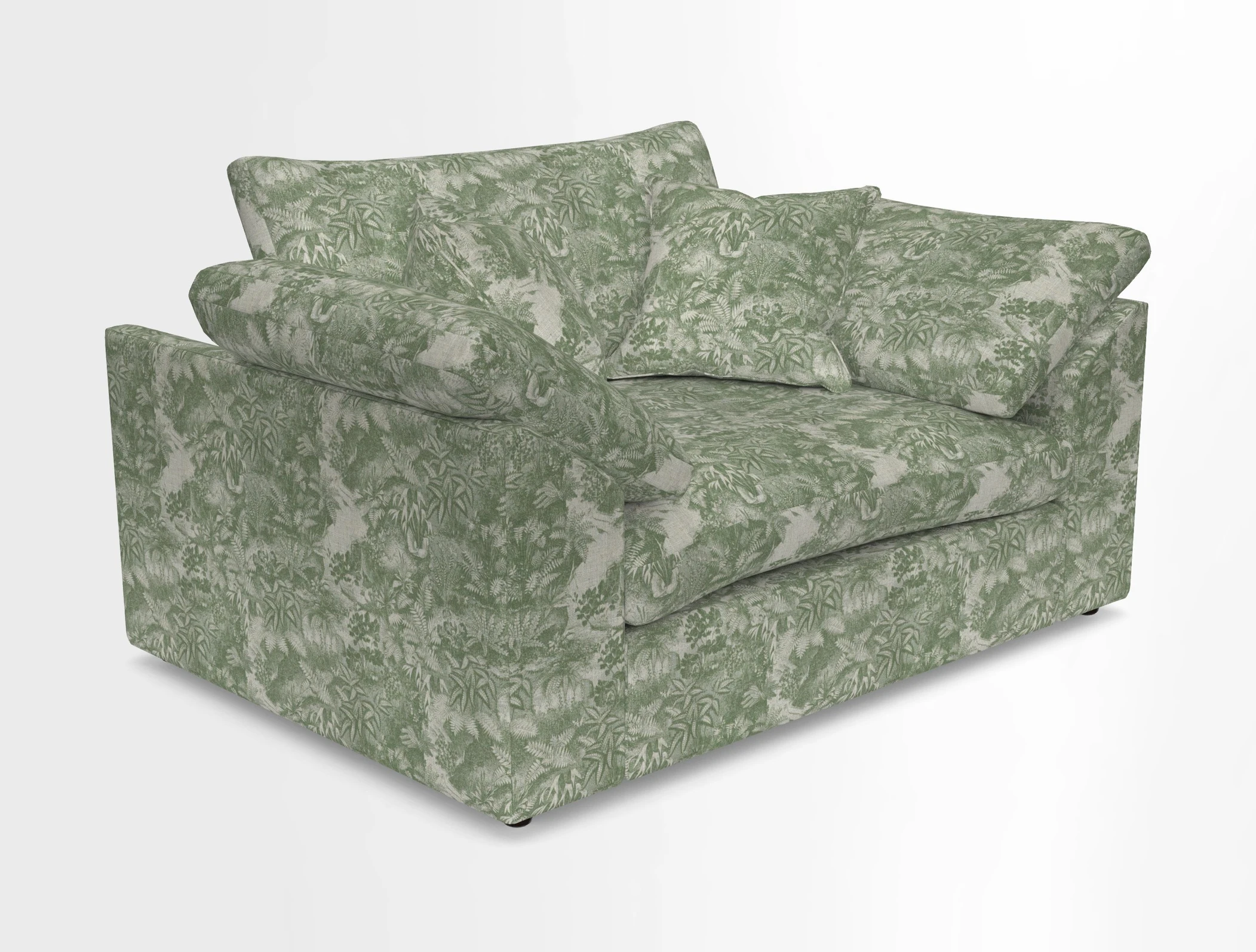 Big Softie Sloped Arm Snuggler in Two Tone Plain Biscuit